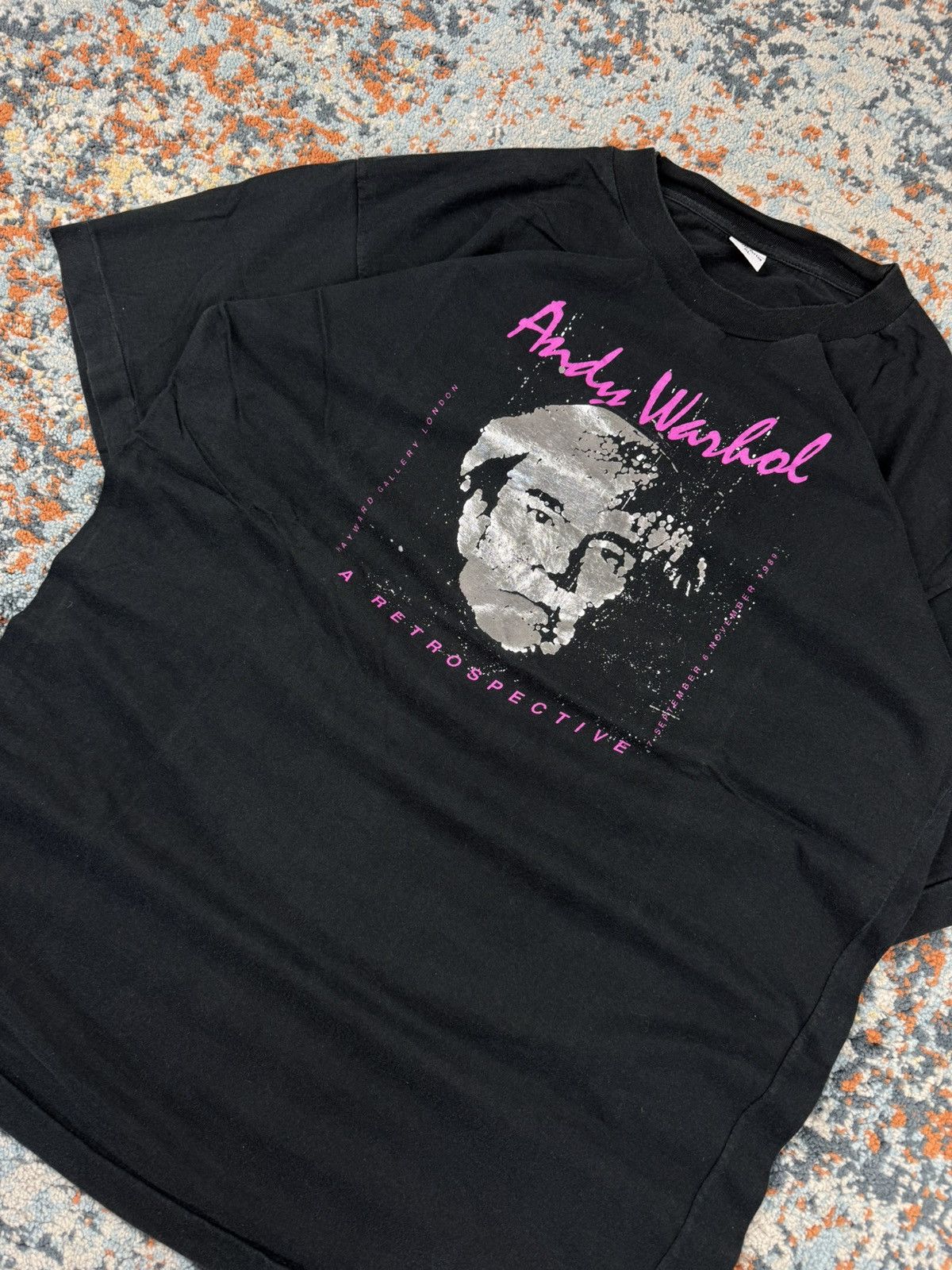 Andy Warhol × Vintage Rare Vintage 1989 Andy Warhol a retrospective graphic tee Size US XL / EU 56 / 4 - 3 Thumbnail