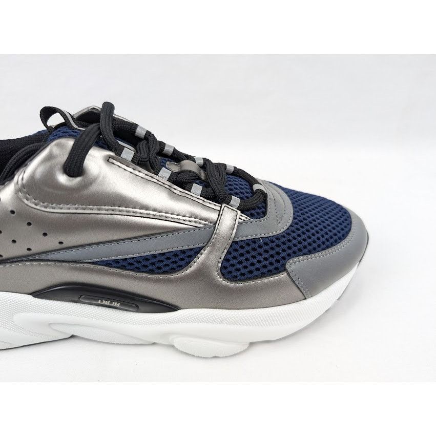 Dior o1rshd1 B22 Calfskin Mesh Sneakers in Grey/Blue Size US 8 / EU 41 - 3 Thumbnail