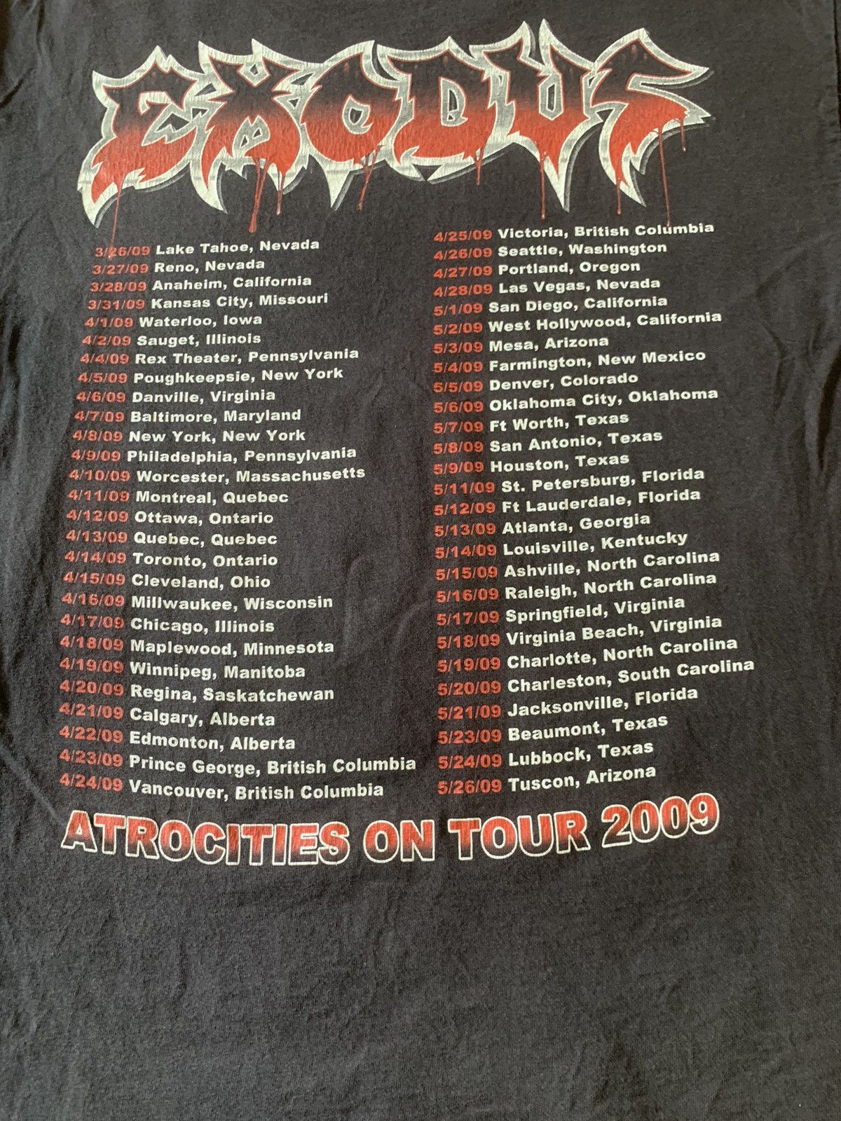 Band Tees × Exodus Vintage Exodus Tour Thrash Metal Band Tee Size US M / EU 48-50 / 2 - 4 Thumbnail