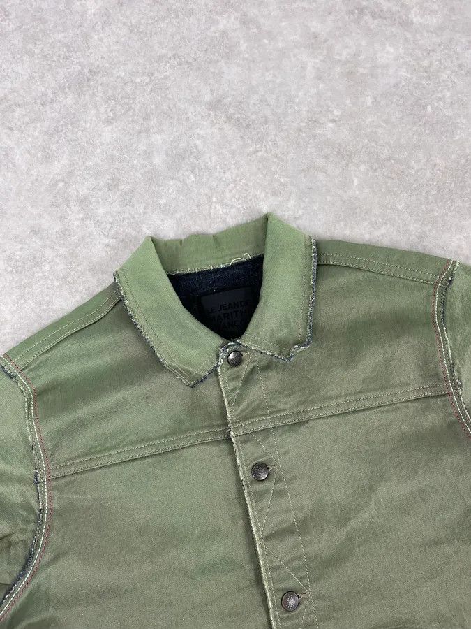 Marithe + Francois Girbaud 1990s Marithé + François Girbaud Khaki Cropped Cargo Denim Jacket Size US S / EU 44-46 / 1 - 5 Thumbnail
