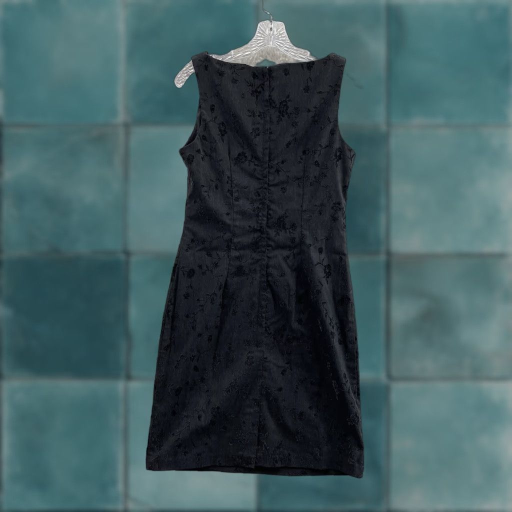 XOXO VINTAGE 90s Y2K XOXO Dress Sheath Midi Grey Floral High Neck Cocktail Women M Size M / US 6-8 / IT 42-44 - 1 Thumbnail