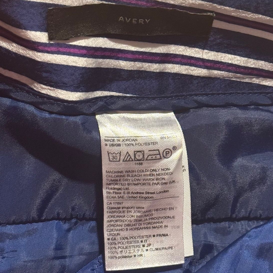 Banana Republic Banana Republic Avery Crop Pants Stripe Blue 16S Office Size 38" / US 16 / IT 52 - 4 Thumbnail