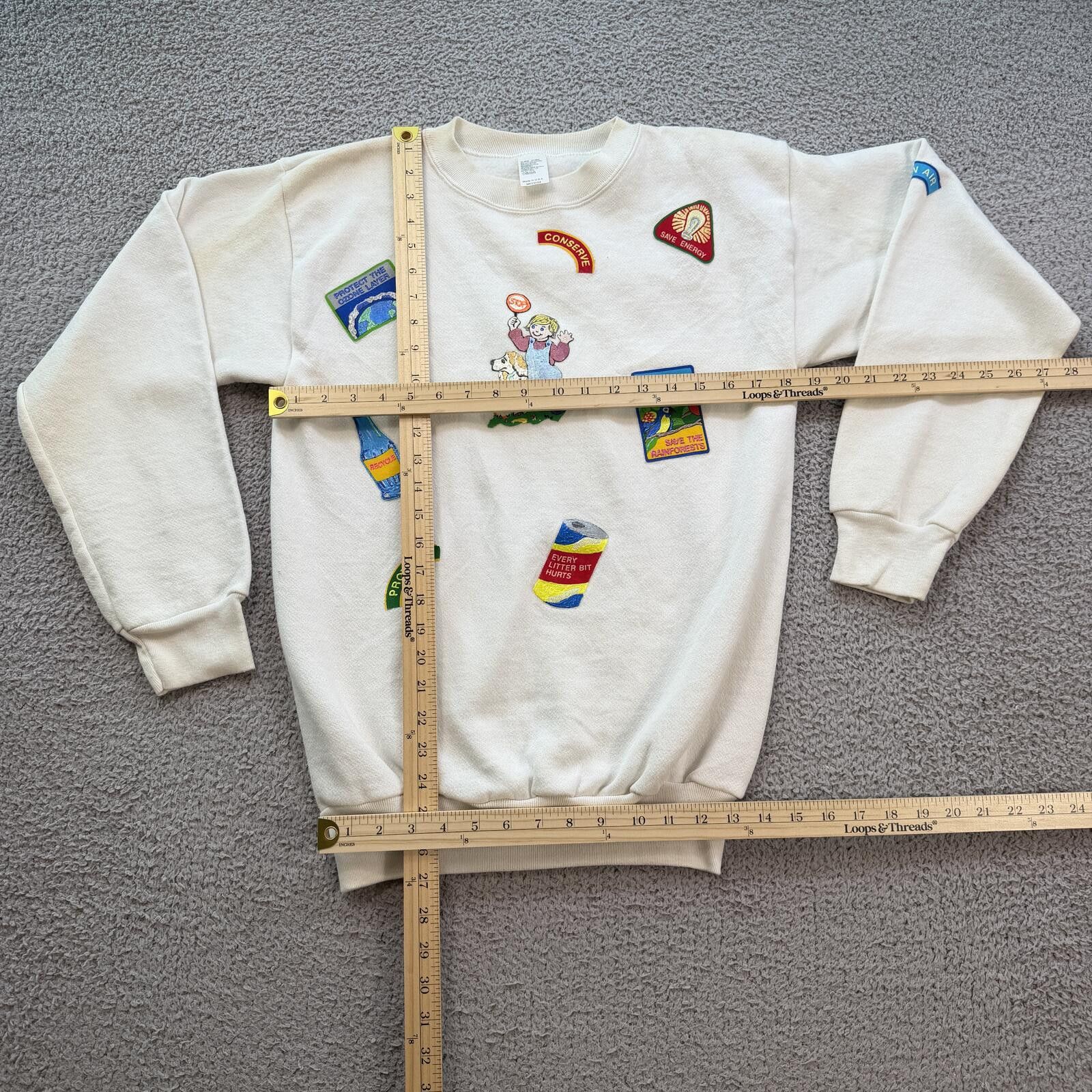 Other Vintage 90s Earth Day Environmentalist Sweatshirt Eco Patch Size US M / EU 48-50 / 2 - 3 Thumbnail