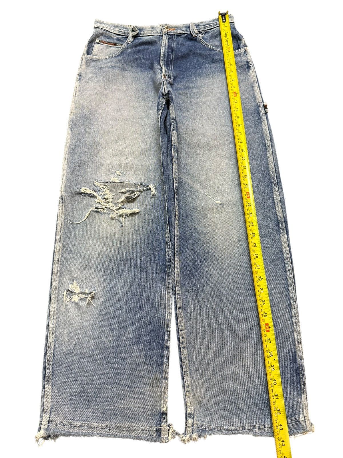 Fubu Vintage Japan Carpenter Faded Wash Distressed Wide Leg Baggy Size US 33 - 13 Thumbnail