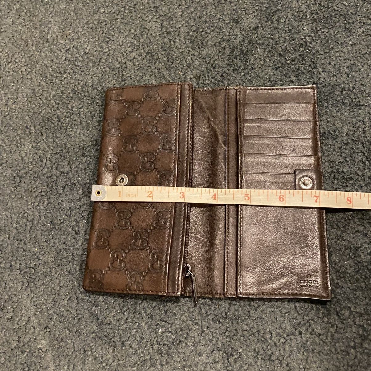 Gucci VINTAGE Y2K GUCCI GG PATTERN LEATHER LONG WALLET Size ONE SIZE - 16 Thumbnail