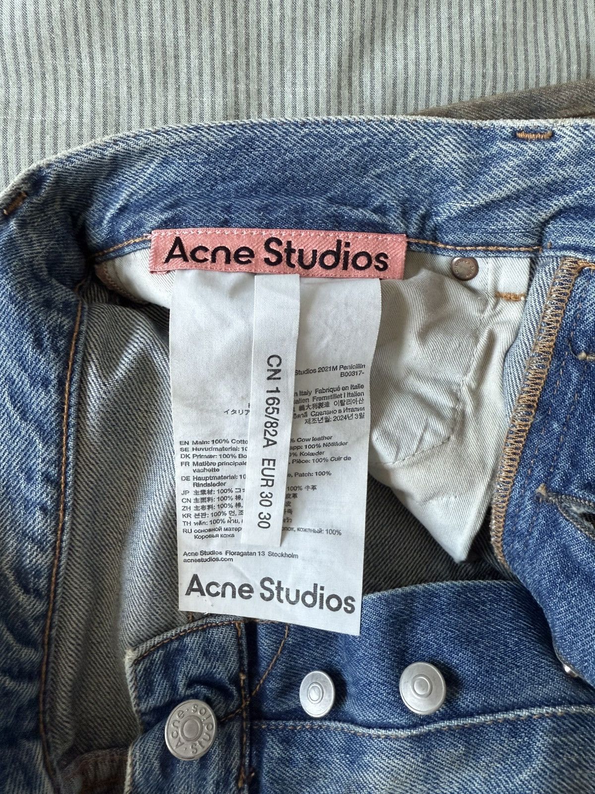 Acne Studios Acne Studios 2021M Penicillin Denim Size US 30 / EU 46 - 6 Thumbnail