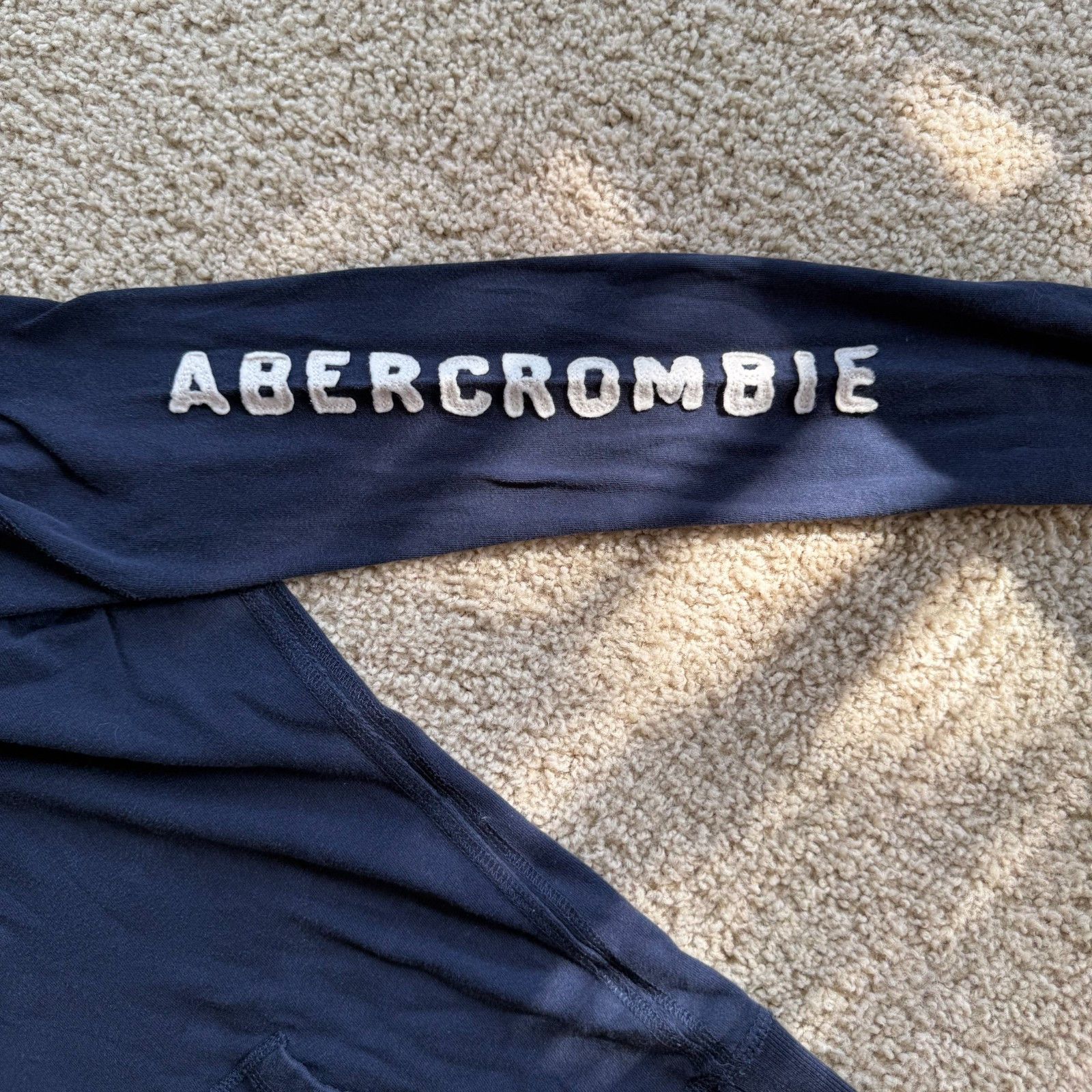 Abercrombie & Fitch Vtg Abercrombie Fitch Y2K Henley Hoodie M Navy Blue Size US M / EU 48-50 / 2 - 3 Thumbnail