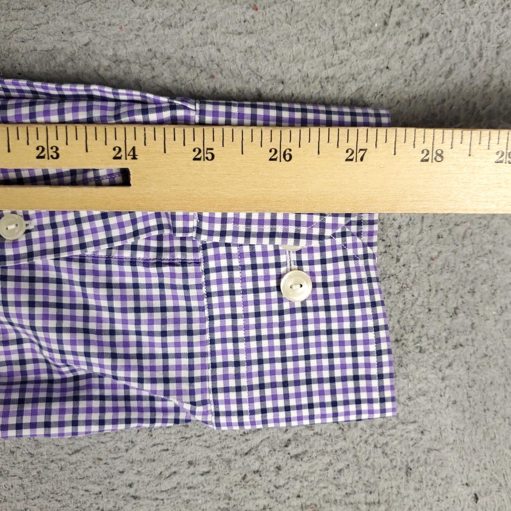 Eton Eton Dress Shirt Mens 2XL Purple Check Long Sleeve Button Up Size 48R - 6 Thumbnail
