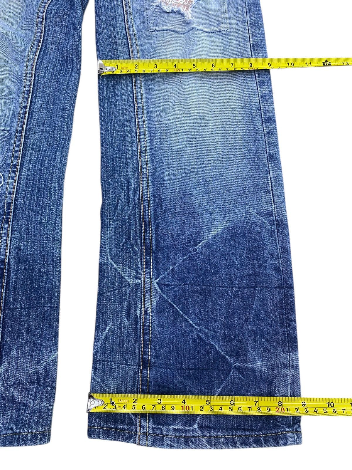 Japanese Brand Eternal Blue Ripped Patchwork Style Loose Jeans Size US 30 / EU 46 - 8 Thumbnail