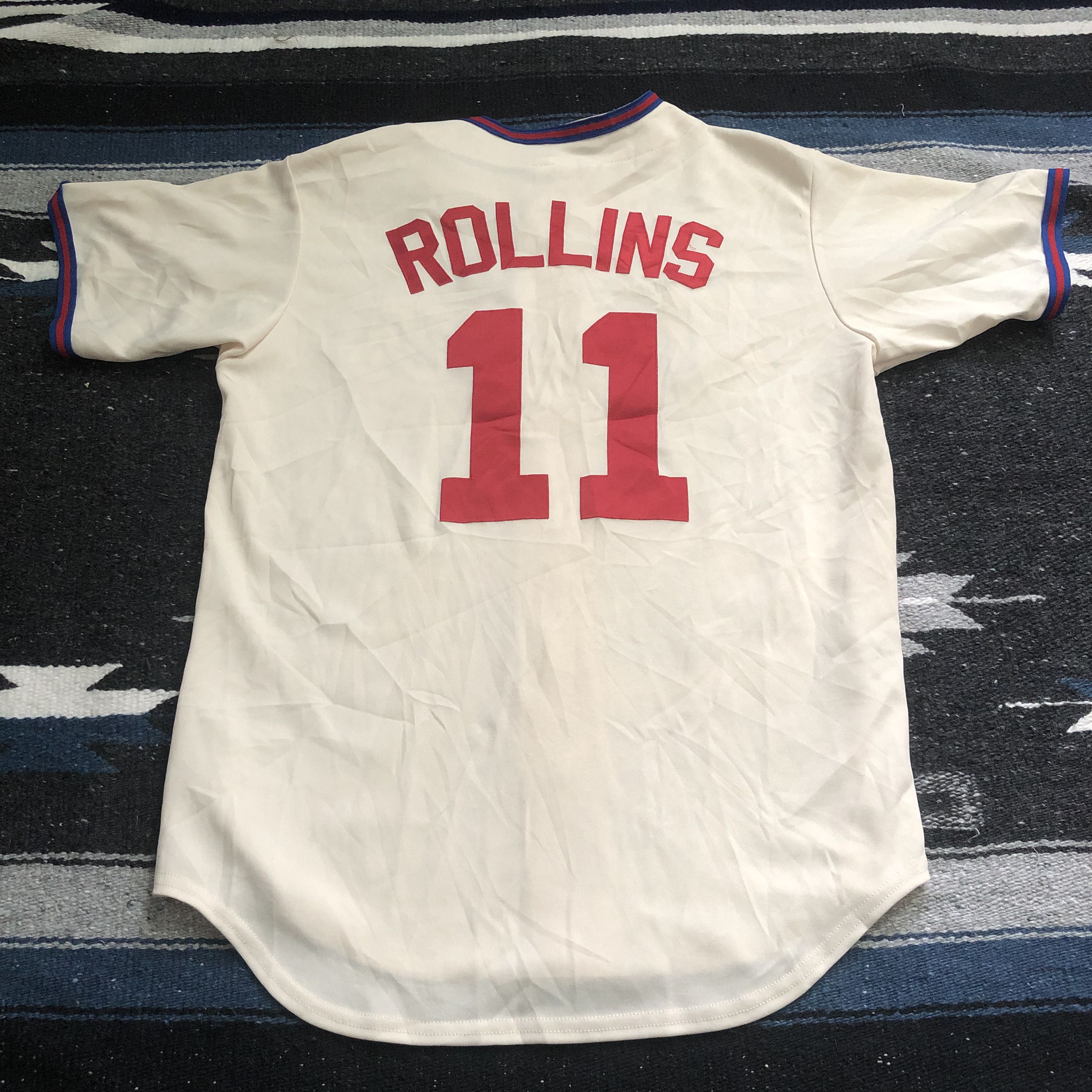 MLB Vintage 2008 Phillies Rollins MLB American baseball jersey Size US M / EU 48-50 / 2 - 2 Thumbnail