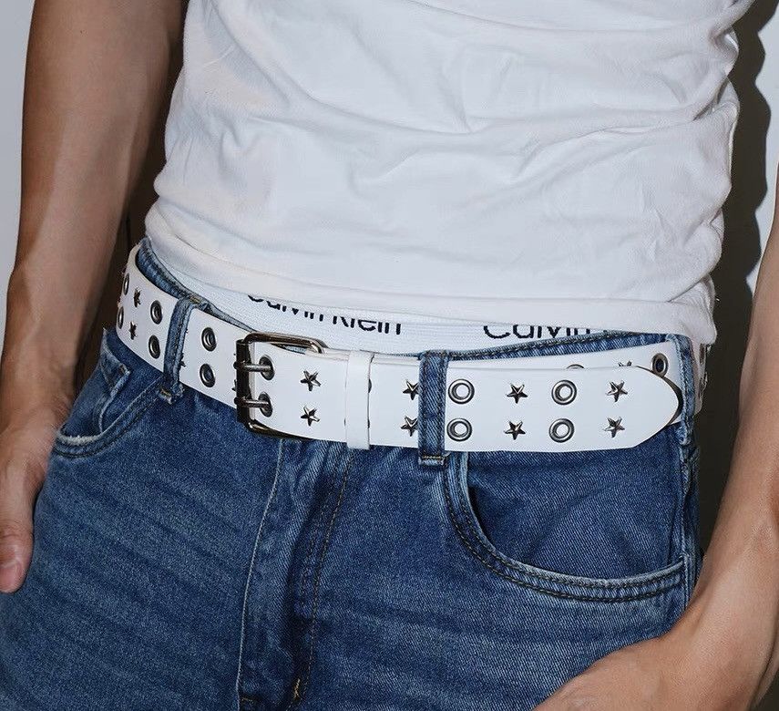 Japanese Brand × Vintage Outdoor y2k punk star studded double rivet belt Size ONE SIZE - 1 Thumbnail