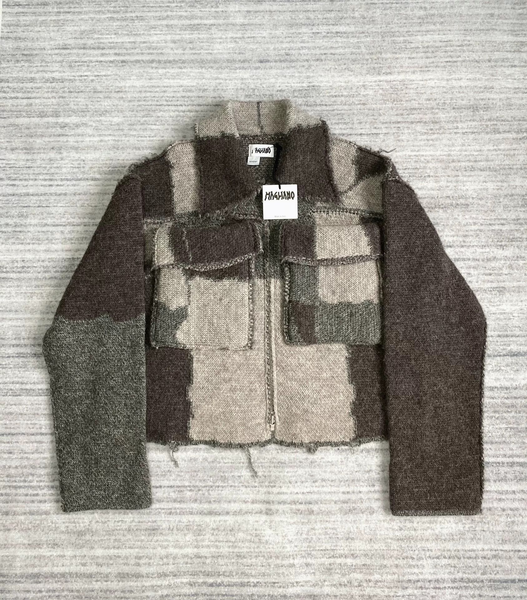 Magliano Deconstructed Wool Zip Jacket with Color Block Size US S / EU 44-46 / 1 - 1 Thumbnail