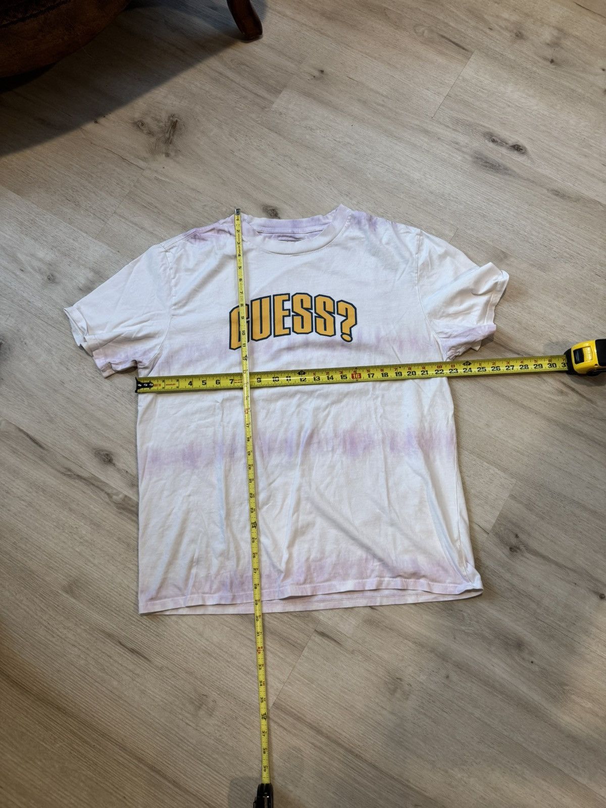 Guess Guess Tie Dye T Shirt White Purp Stripe Retro VTG Style Logo Size US L / EU 52-54 / 3 - 5 Thumbnail