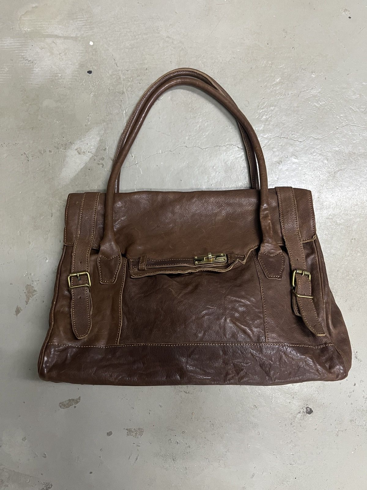 Leather Leather Birkin Japanese Brand 1 Metre Carre Cowhide Bag Size ONE SIZE - 5 Thumbnail
