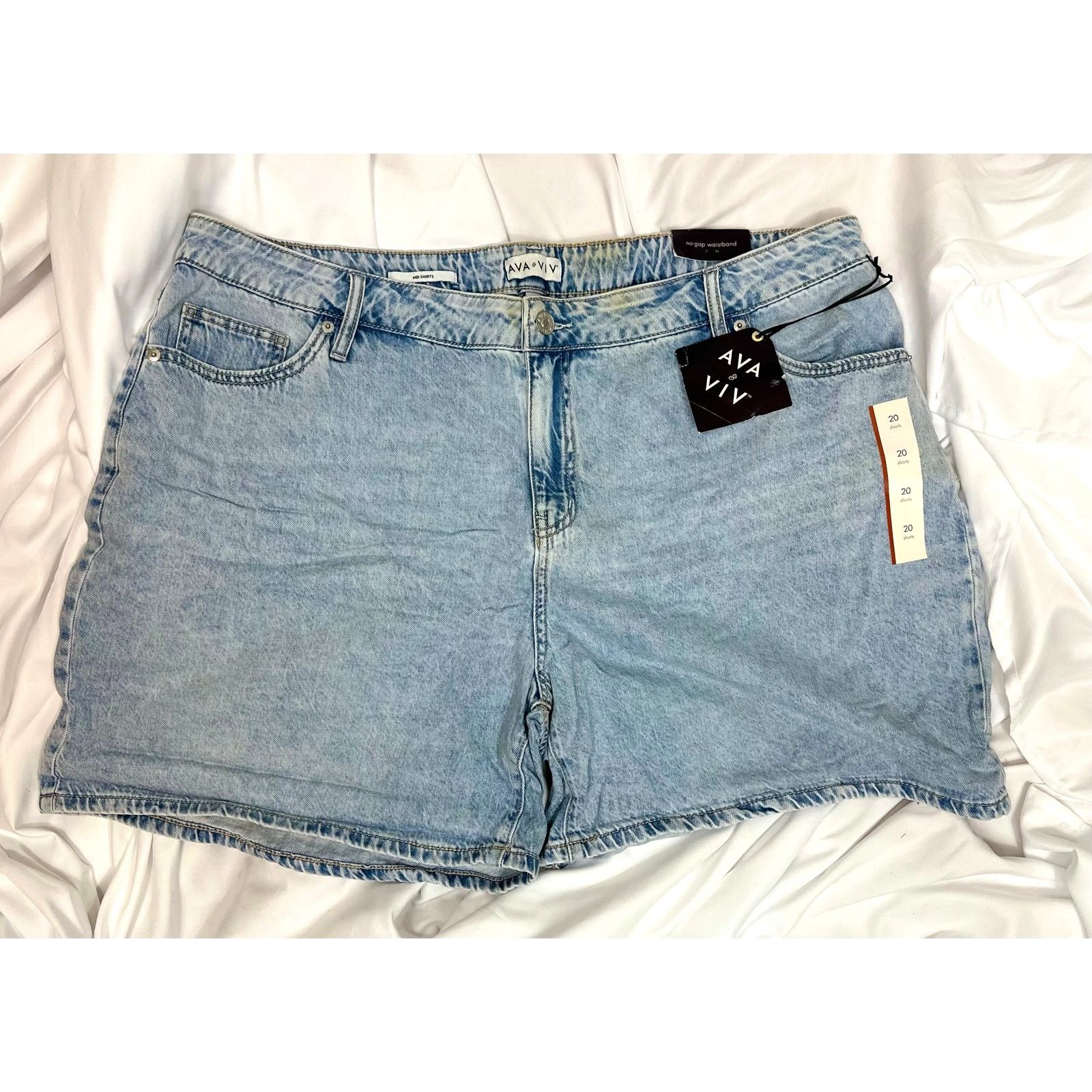 Other Ava & Viv Midi No Gap Waistband Shorts Denim size 20R Size 42" / US 20 - 4 Thumbnail