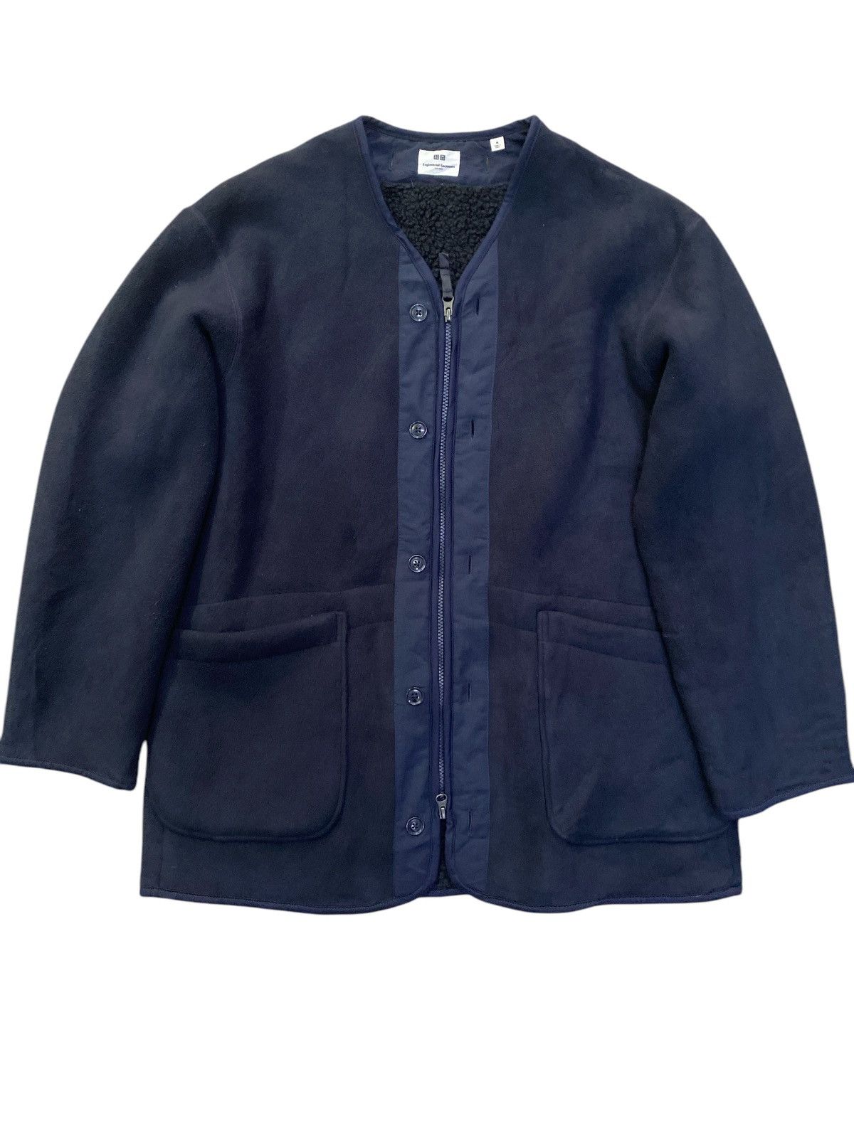 Engineered Garments New York x Uniqlo Fleece Collarless Coat