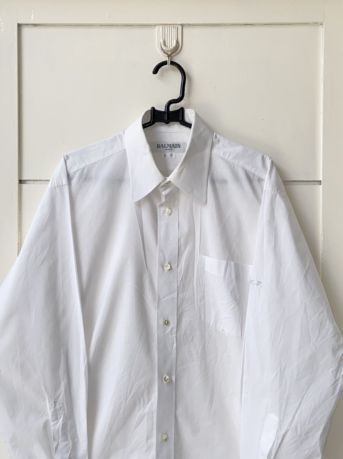 Balmain BALMAIN PARIS White Shirt Size US M / EU 48-50 / 2 - 10 Thumbnail