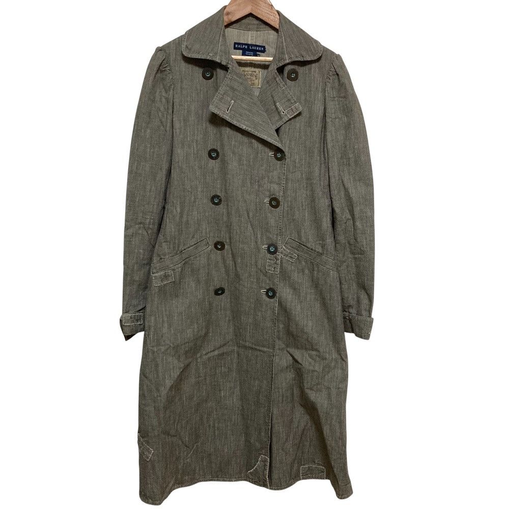 Ralph Lauren Ralph Lauren Ralph Lauren Repair Aging Double Breasted Long Trench Coat Textile Outerwear DUTY FREE for USA Size ONE SIZE - 1 Thumbnail