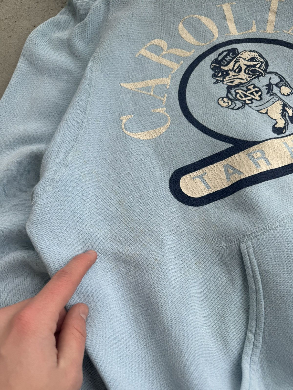 Nike 80s UNC Tar Heels Made in U.S.A Vintage Hoodie Size US S / EU 44-46 / 1 - 6 Thumbnail