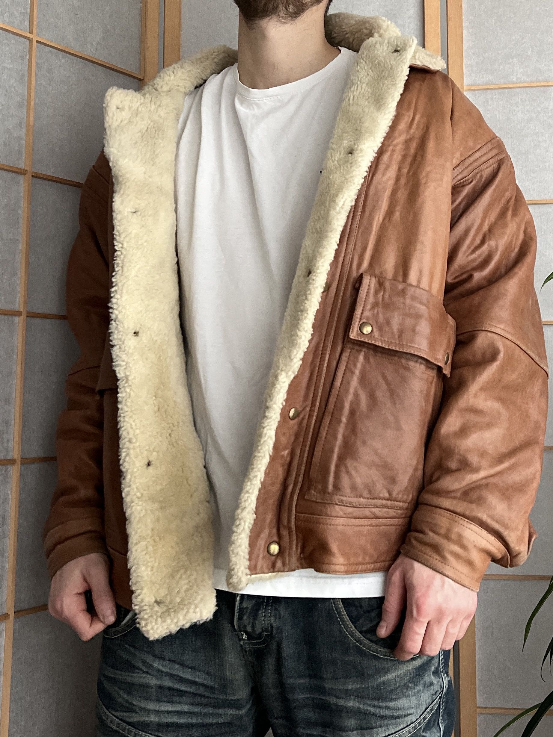 Le Grande Bleu (L.G.B.) Rick Owens Type VTG 00s Yohji Yamamoto Style Leather Jacket Size US XL / EU 56 / 4 - 10 Thumbnail