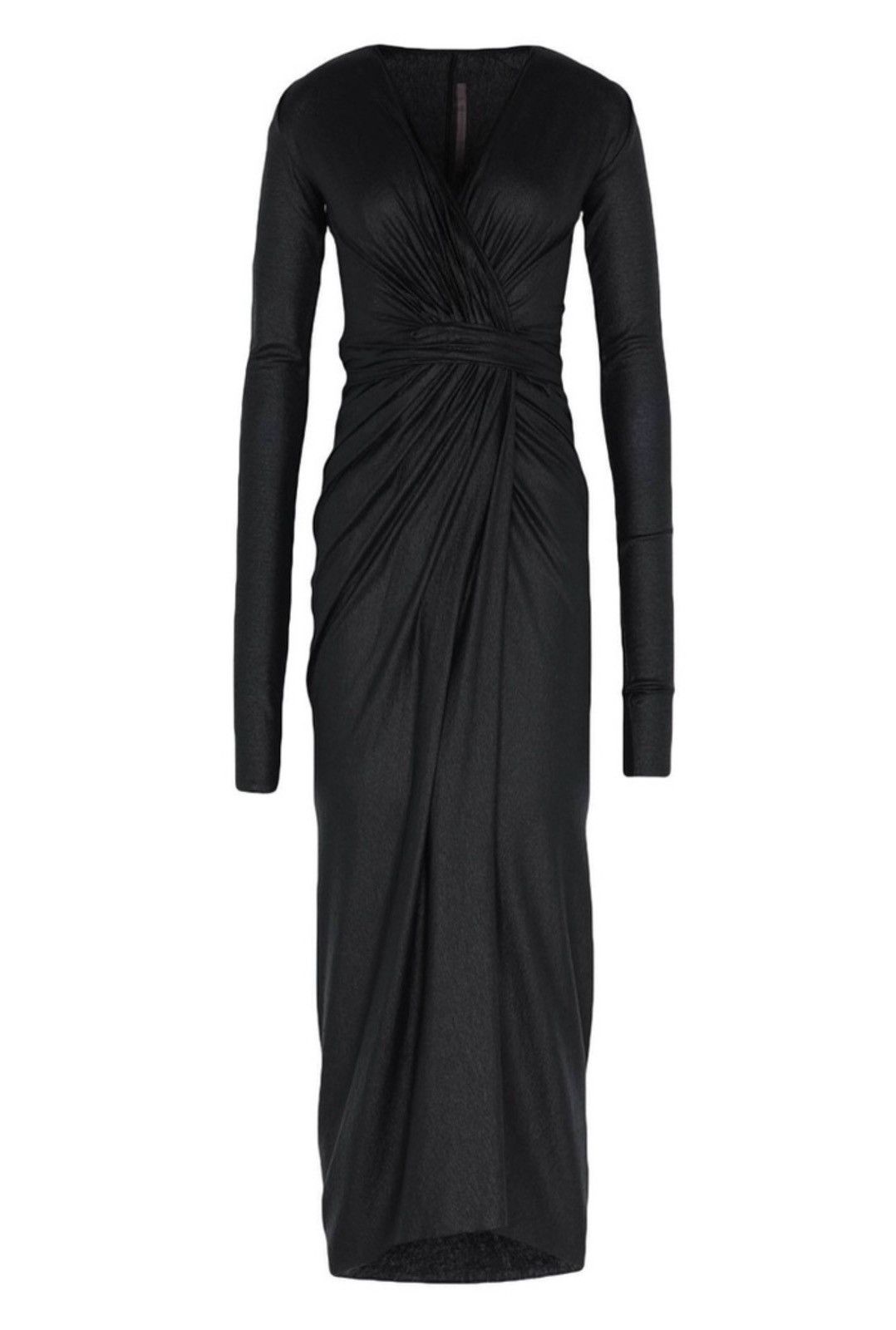 Rick Owens Rick Owens Lilies SS21 Black Draped Wrap Maxi Dress IT 40 Size S / US 4 / IT 40 - 1 Thumbnail