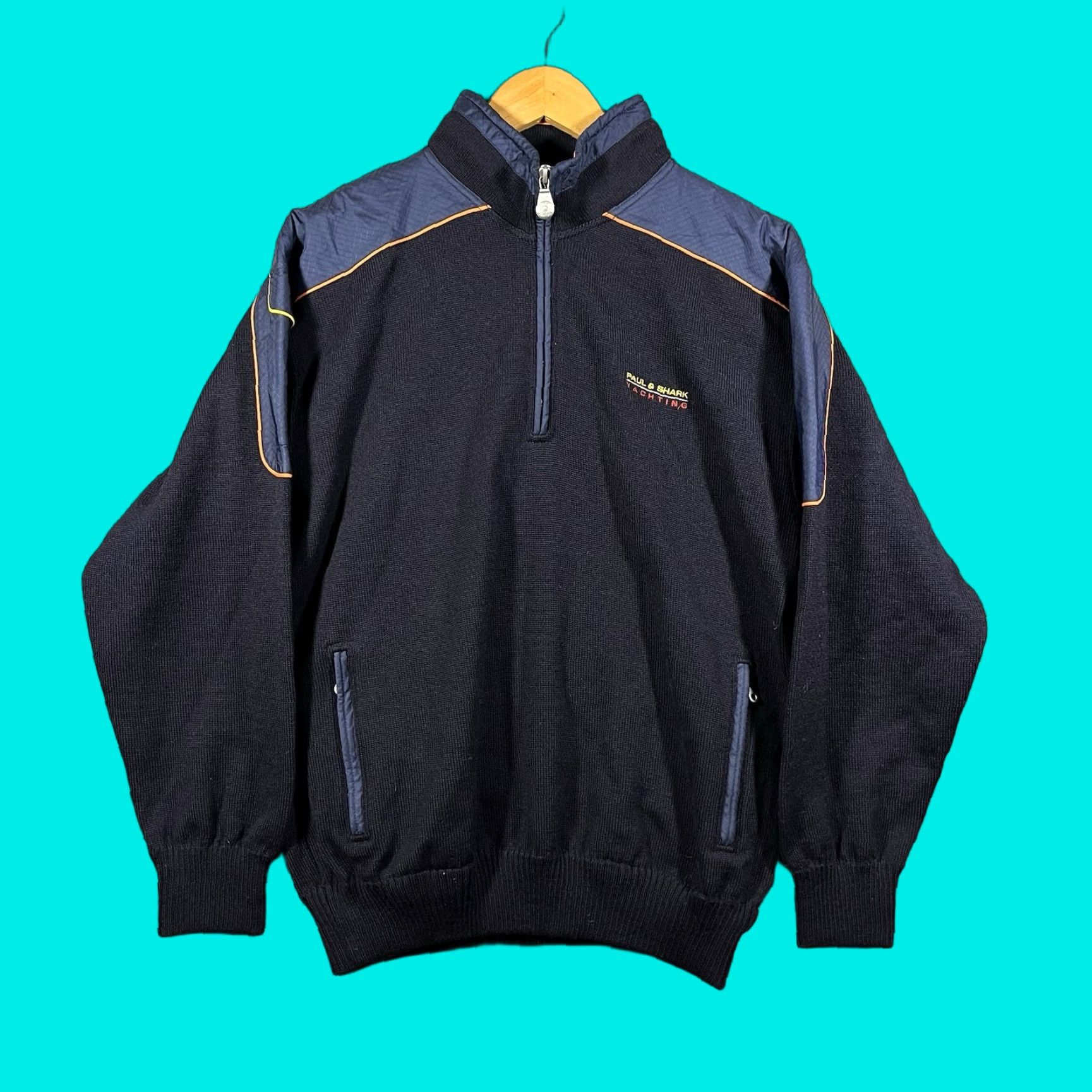Paul & Shark VINTAGE Paul & Shark Yachting Watershed New Wool Half Zip Sweater Made in Italy Large Size US L / EU 52-54 / 3 - 1 Thumbnail