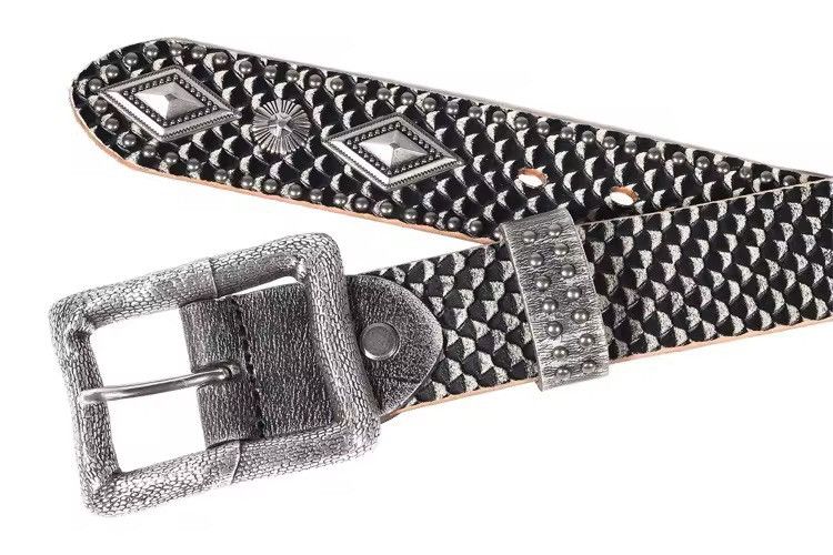 Other Punk Design Retro Vintage Leather Belt Size ONE SIZE - 7 Thumbnail