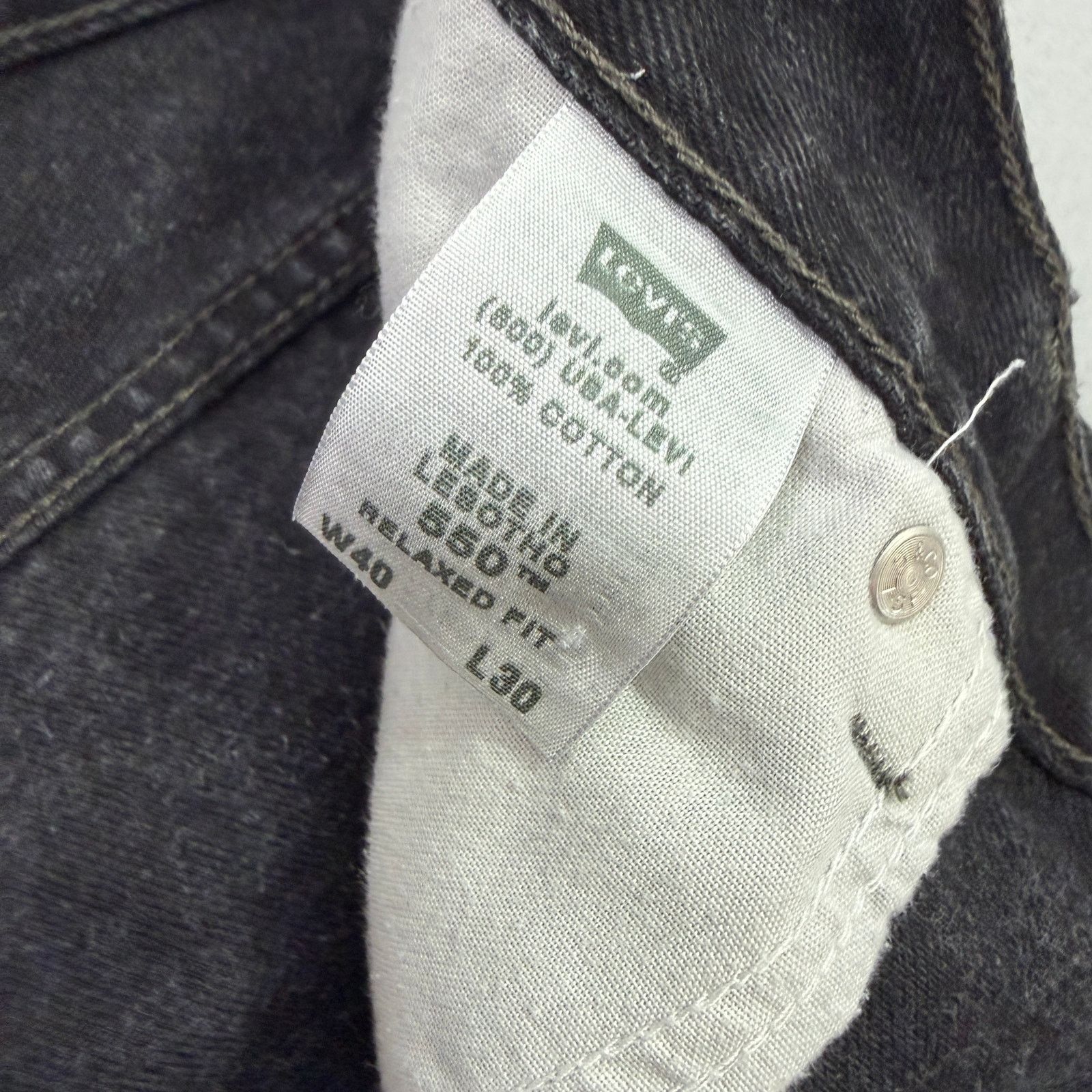 Vintage Vintage Levis 550 Jeans Men's 40x30 Black Straight Fit Size US 40 / EU 56 - 4 Thumbnail