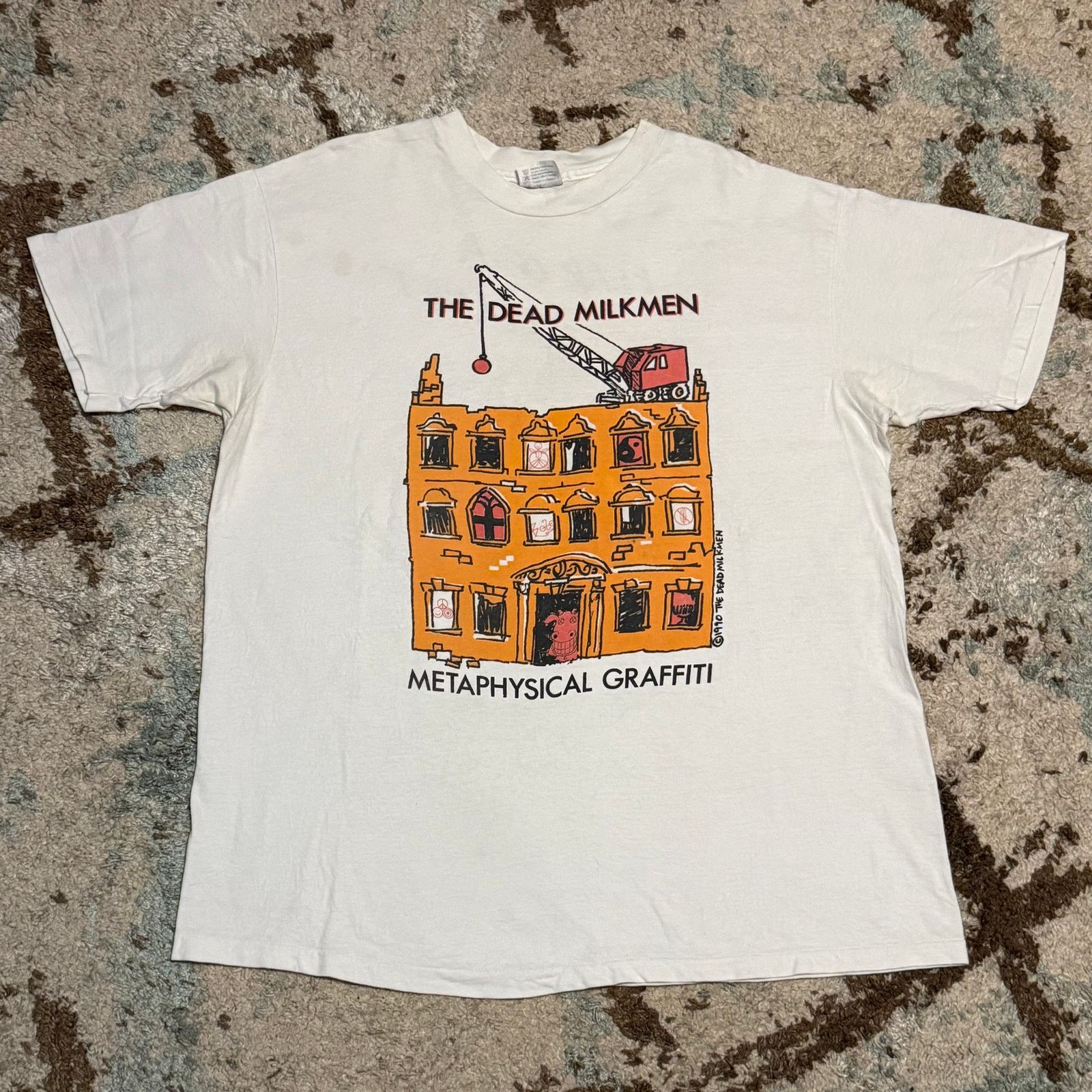 Band Tees × Hanes × Vintage The Dead Milkmen Metaphysical Graffiti Shirt XL 1990 Tour Size US XL / EU 56 / 4 - 1 Thumbnail