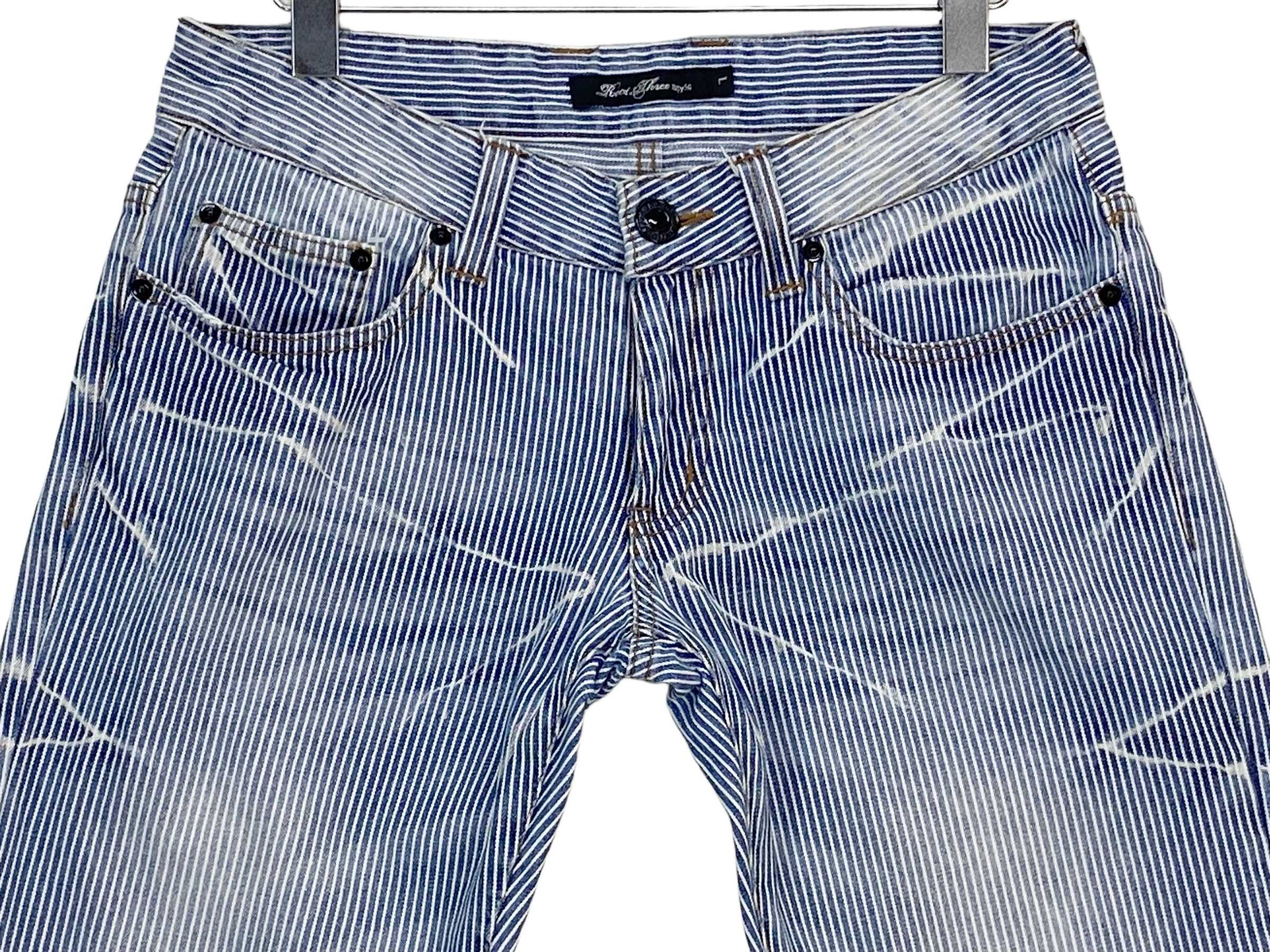 Japanese Brand Root Three Jeans Stripes Hickory Japanese Brand Pants Size US 31 - 3 Thumbnail