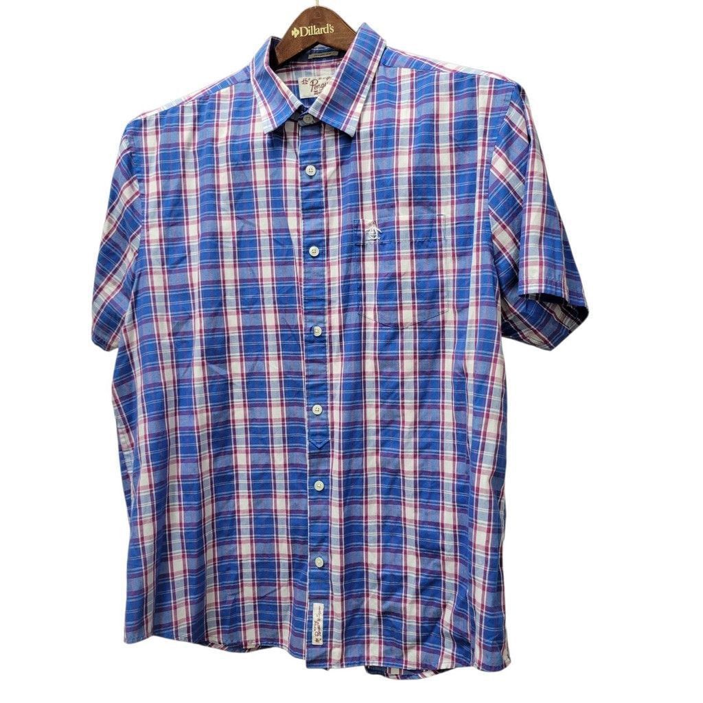 Original Penguin Penguin Men's Short Sleeves Button-Up Classic Plaid Size US XXL / EU 58 / 5 - 4 Thumbnail