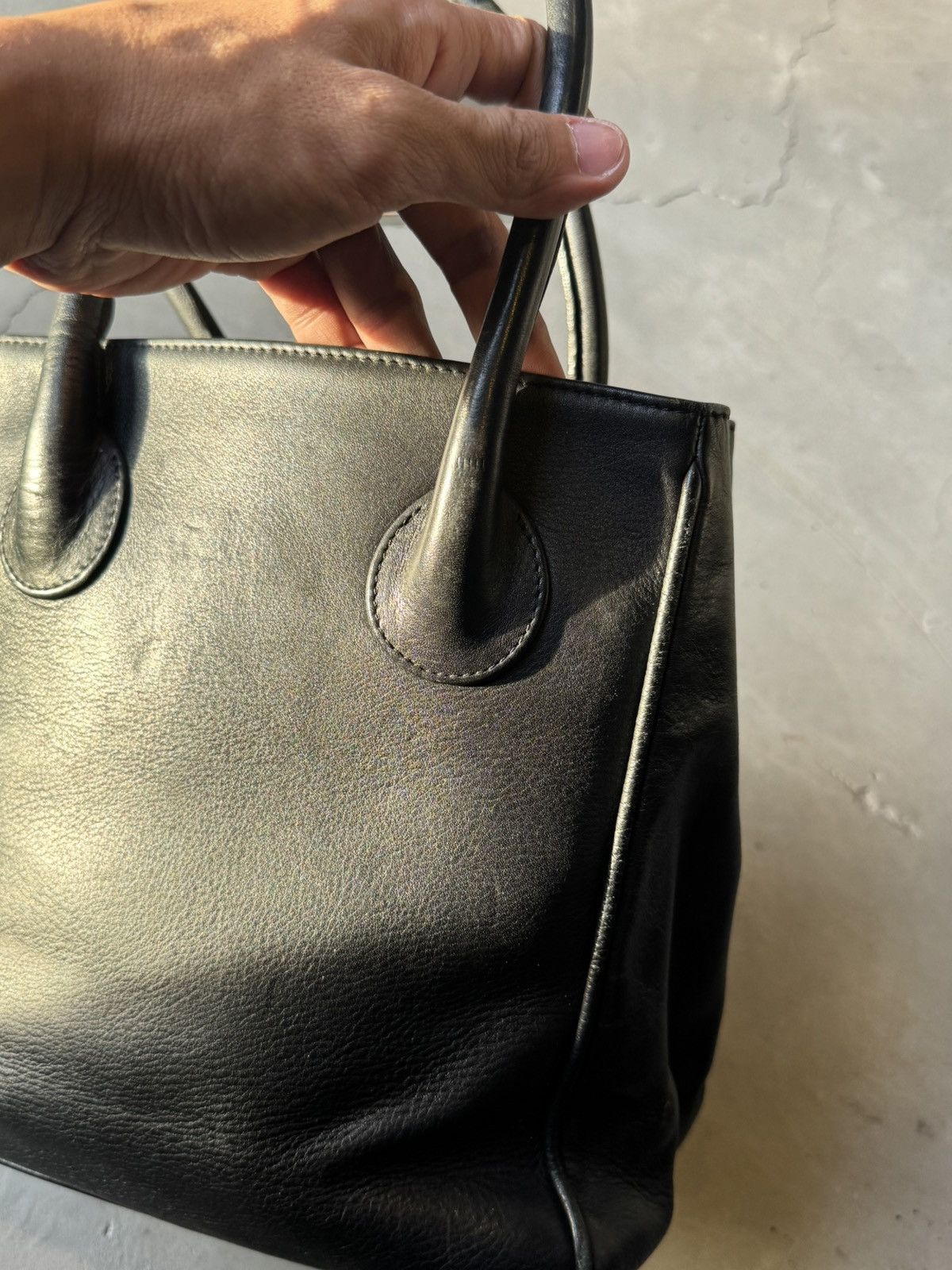 Dior × Vintage Christian Dior handbag, black CD leather, vintage, Size ONE SIZE - 7 Thumbnail