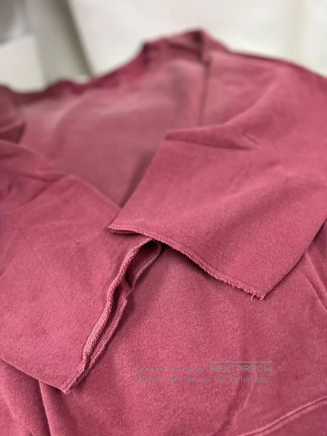 Visvim VISVIM JUMBO SWEAT 3/4 CRASH RED. Size US XL / EU 56 / 4 - 4 Thumbnail