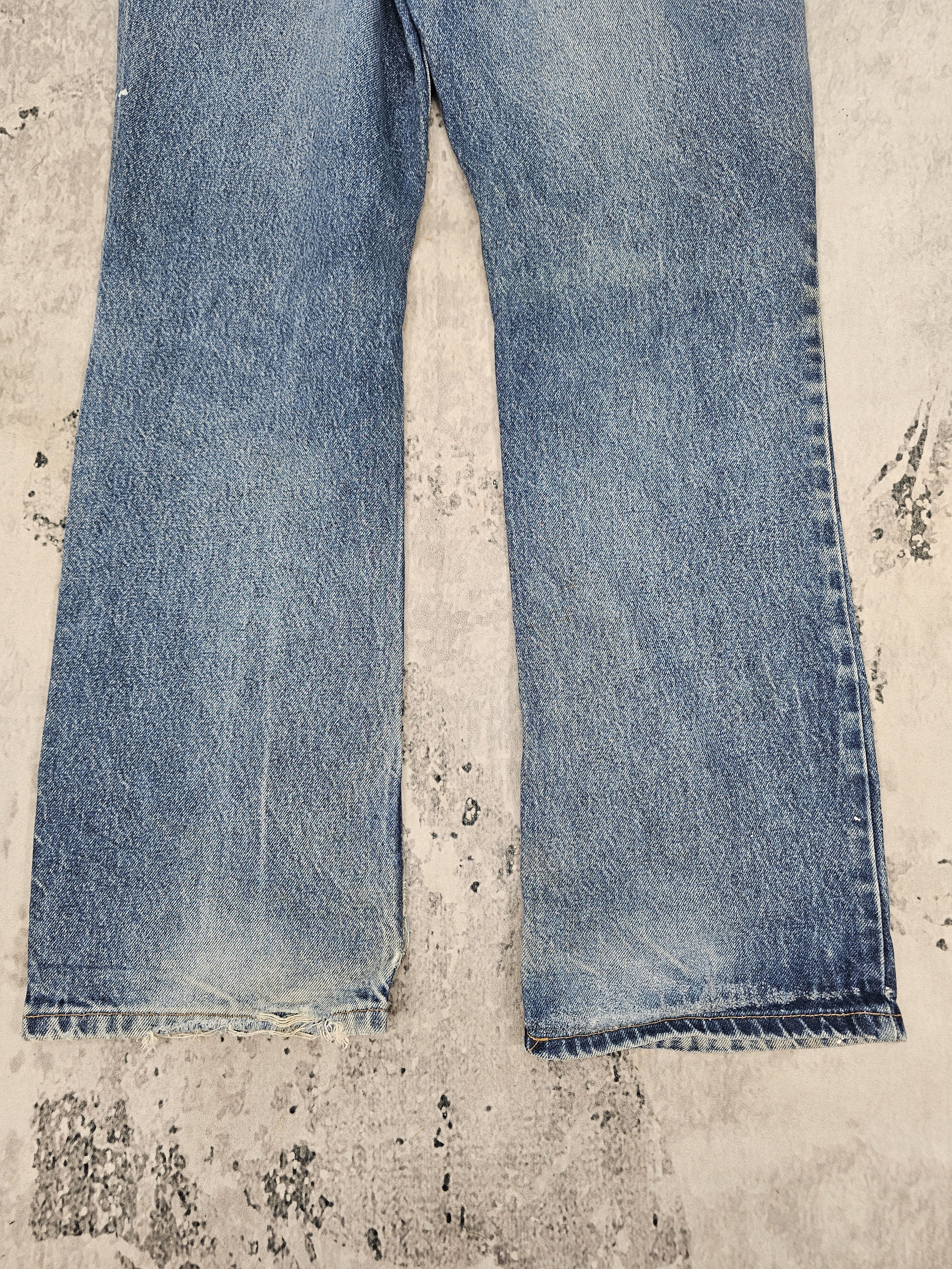 Levi's Vintage Clothing Vtg LEVIS 517 Boot Cut Flare Made In USA Ripped Jeans L0535 Size US 38 / EU 54 - 4 Thumbnail
