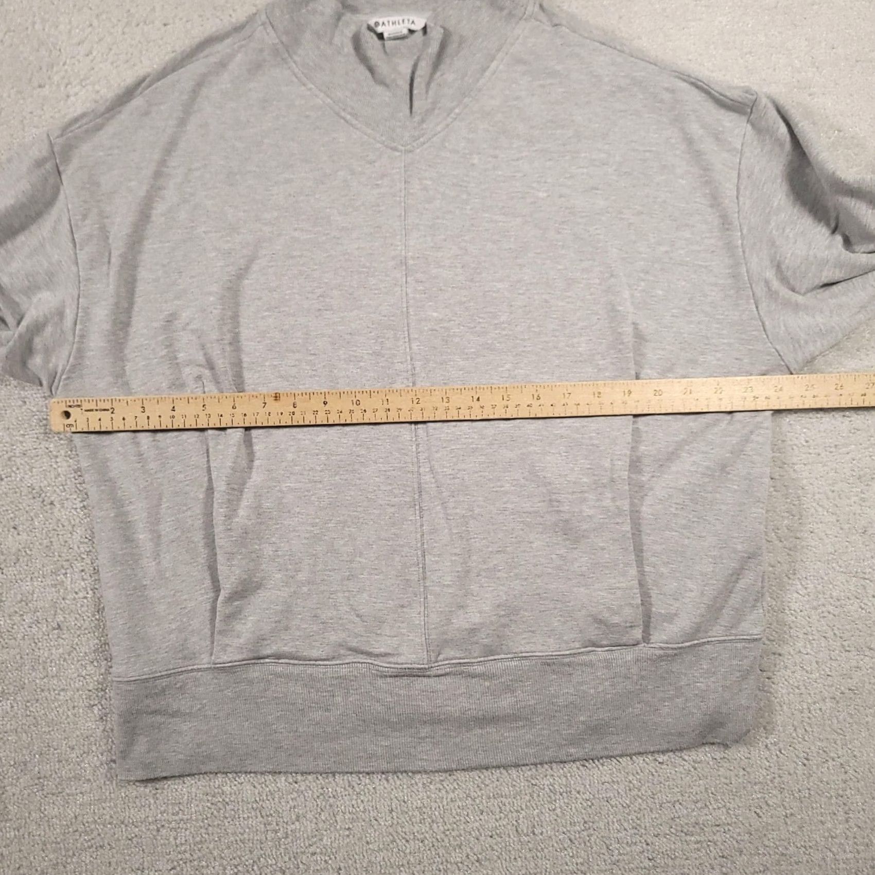 Athleta Athleta Sweatshirt Womens XL Gray V Neck Pullover Split Hem Casual Athleisure Size XL / US 12-14 / IT 48-50 - 5 Thumbnail