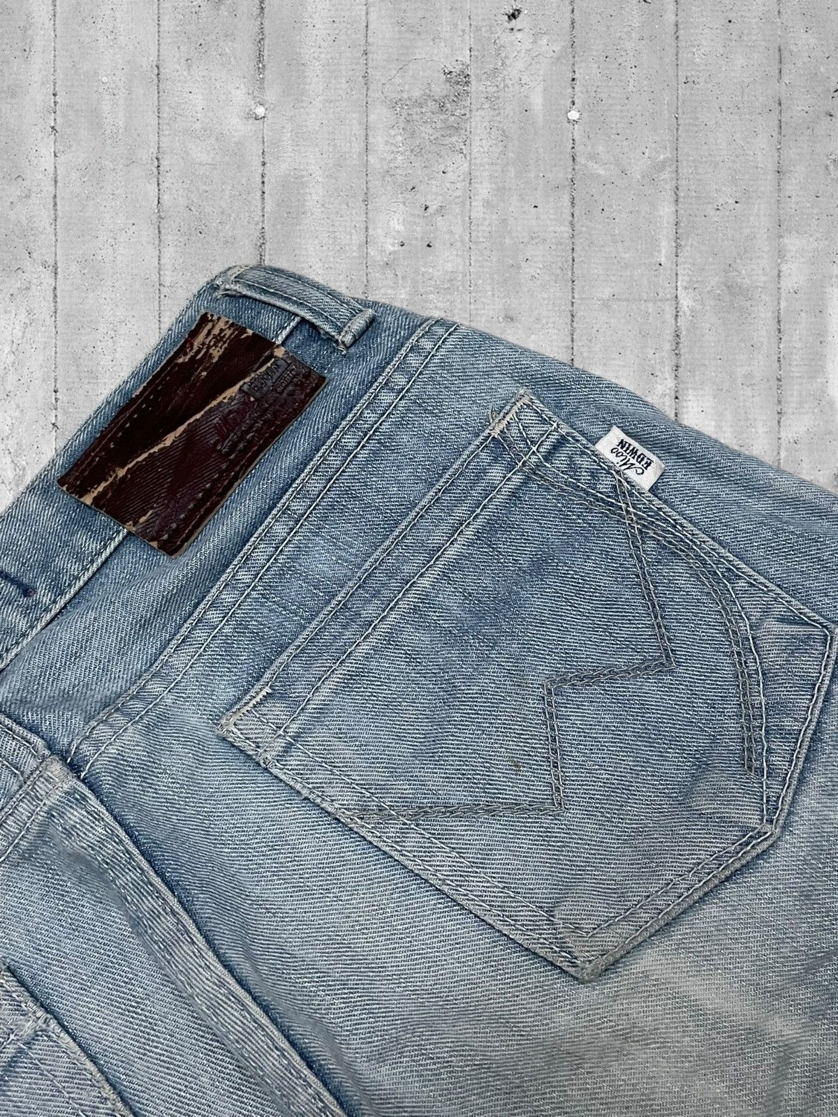 Designer × Edwin × Vintage Vintage 1990s Japan Designer Edwin Small Flared Blue Denim Size US 28 / EU 44 - 16 Thumbnail