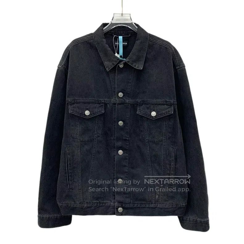 Balenciaga Balenciaga Black Logo Alphabet Embroidered Distressed Cott Size US M / EU 48-50 / 2 - 1 Thumbnail