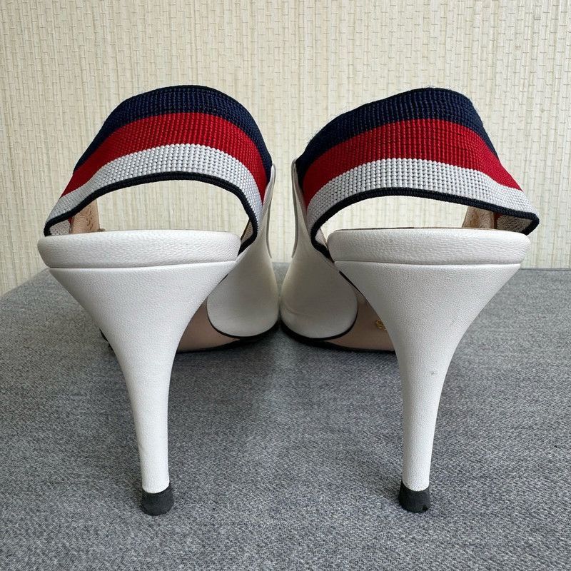 Gucci Gucci White Leather High Heel Shoes- Size US 8 / IT 38 - 4 Thumbnail