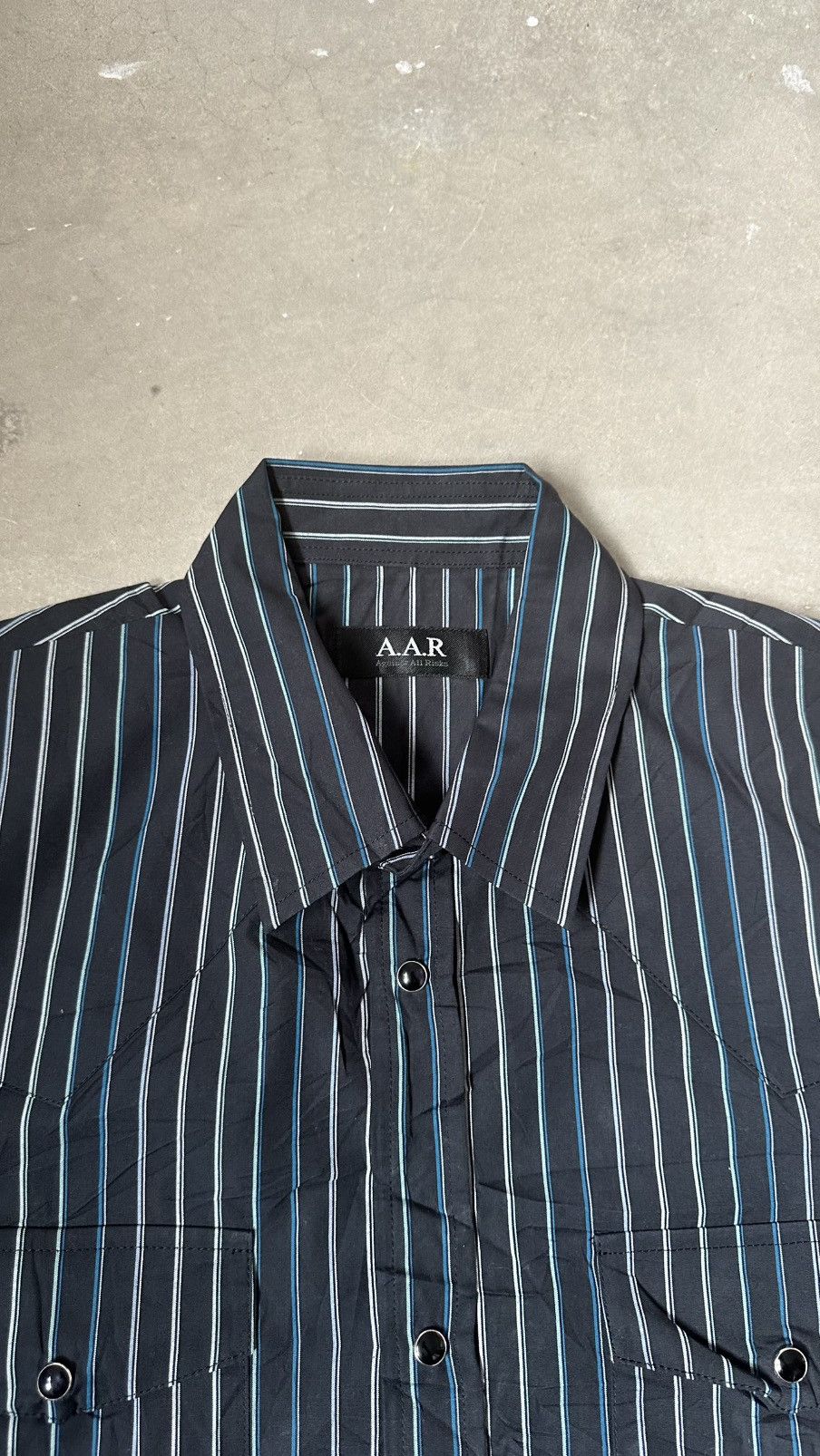 Yohji Yamamoto A.A.R YOHJI YAMAMOTO STRIPES WESTERN TOP Size US M / EU 48-50 / 2 - 6 Thumbnail