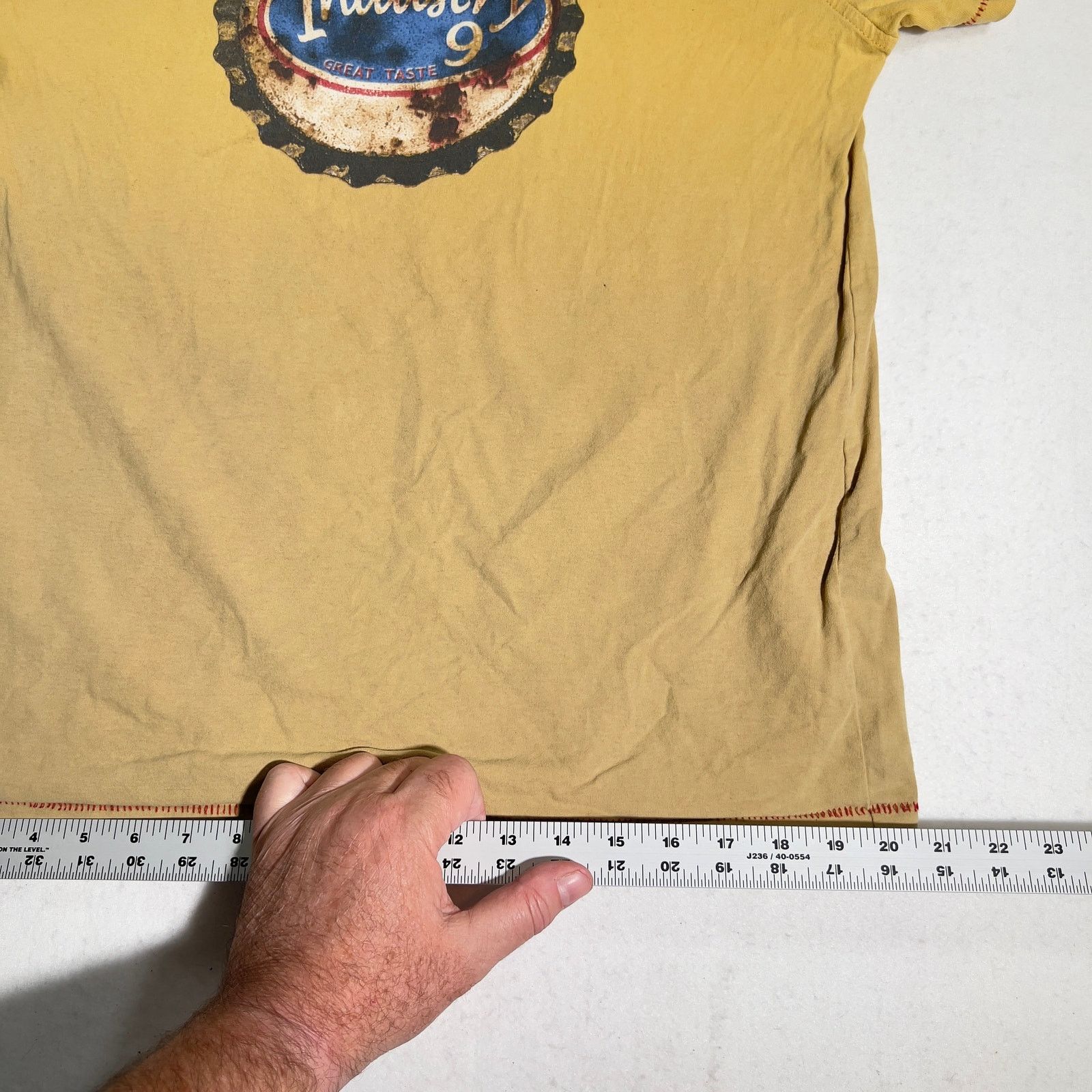 Other Industry 9 T-Shirt Extra Large Cotton Yellow Fades To Tan Size US XL / EU 56 / 4 - 10 Thumbnail