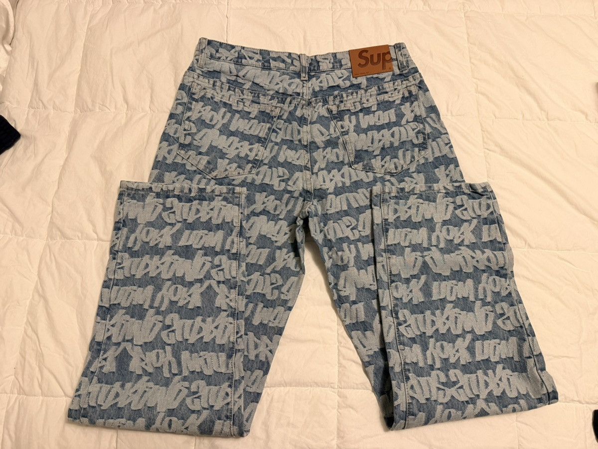 Supreme Supreme fat tip jacquard denim pants Size US 30 / EU 46 - 2 Thumbnail