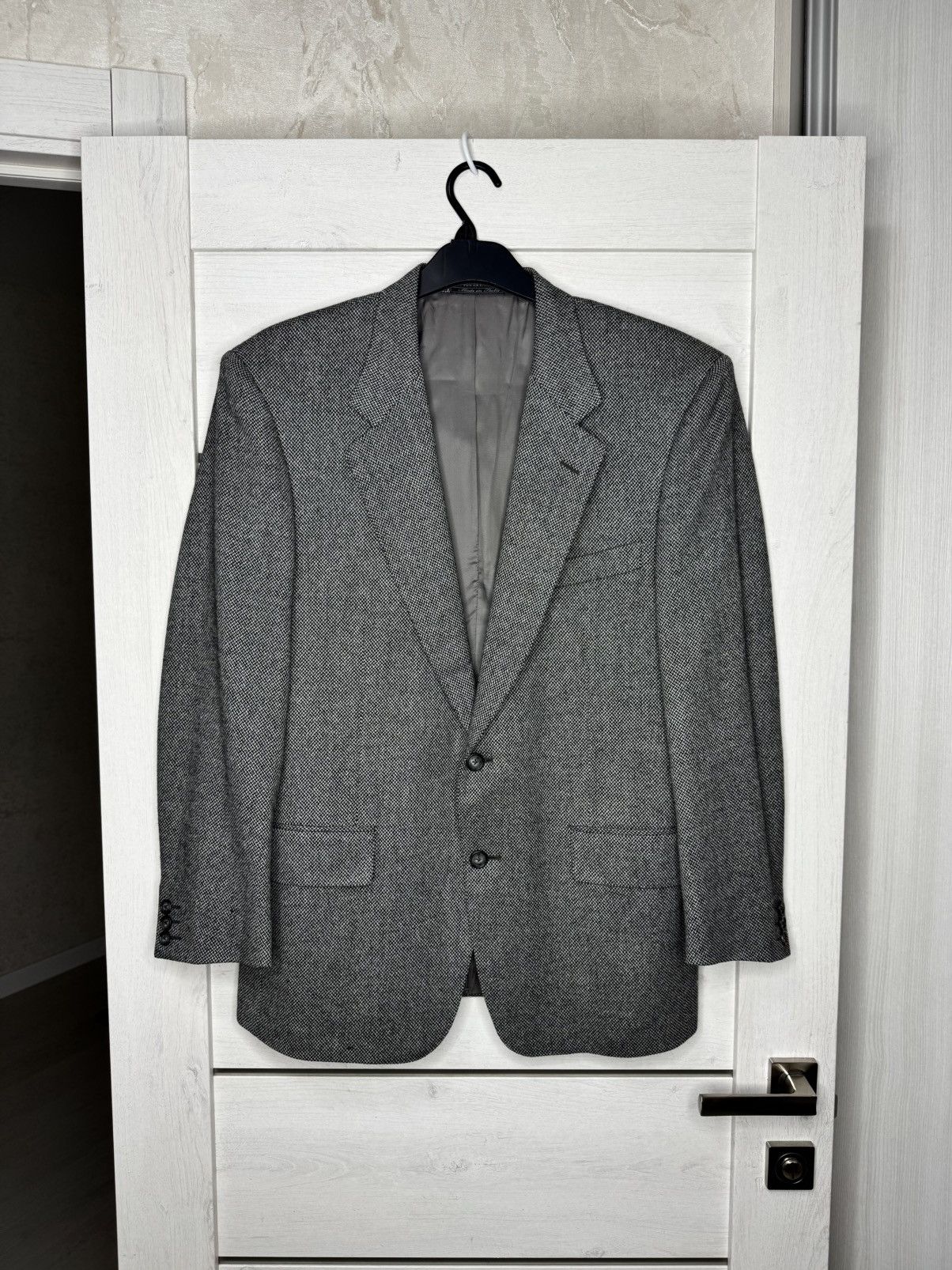 Corneliani Corneliani Grey Tweed Wool Blazer Jacket Made in Italy 48R Size 48R - 1 Thumbnail