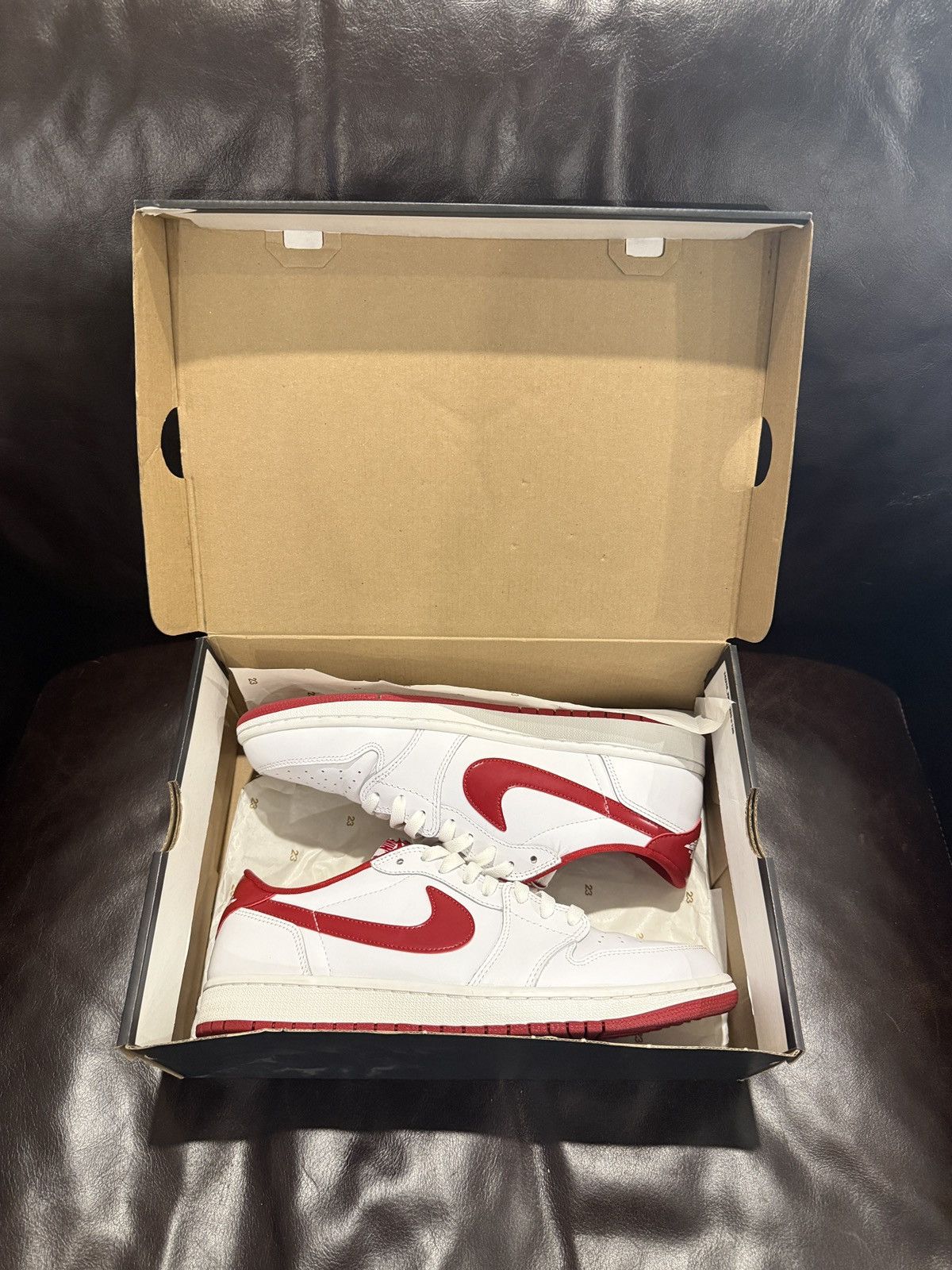 Nike Air Jordan 1 Retro Low White Varsity Red (2015) - Size 11.5M Size US 11.5 / EU 44-45 - 8 Thumbnail