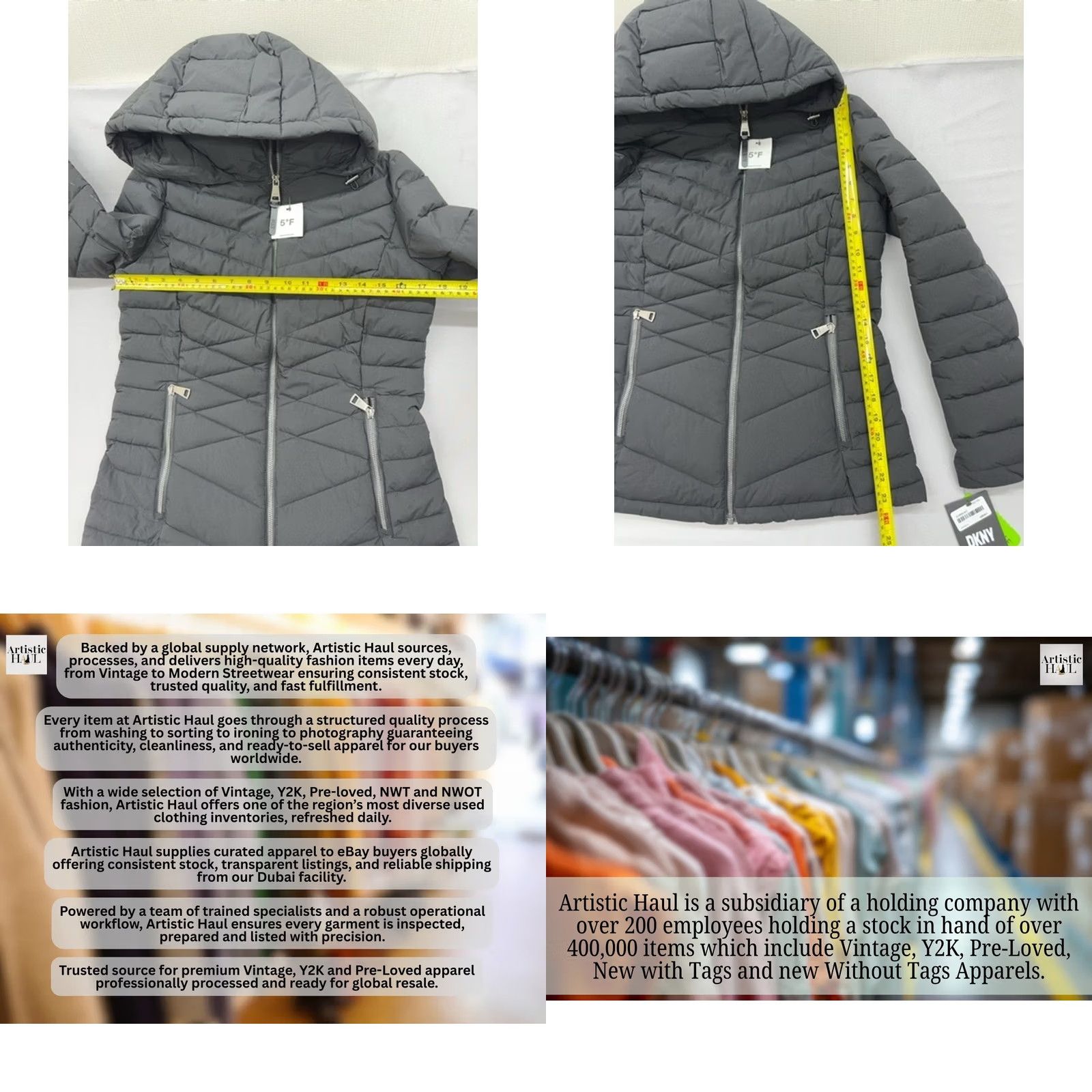 DKNY DKNY Black Hooded Puffer Jacket Women’s S Packable Winter Size S / US 4 / IT 40 - 8 Thumbnail