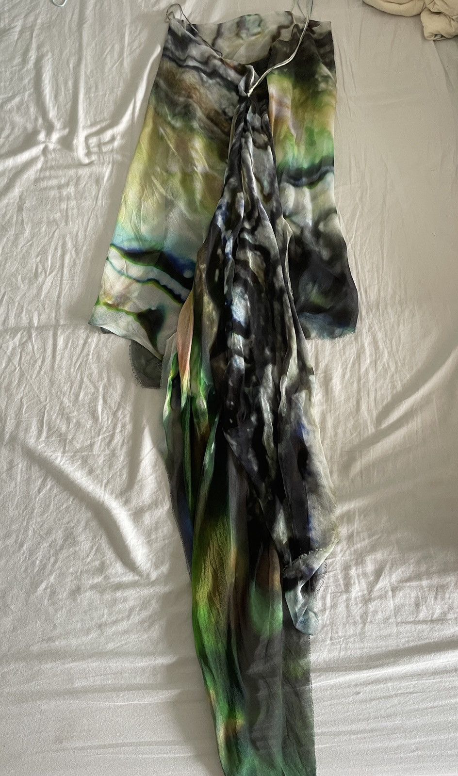 If Six Was Nine Tornado Spiral Silk Dress – Multicolor Marble, Free Size Size ONE SIZE - 1 Thumbnail