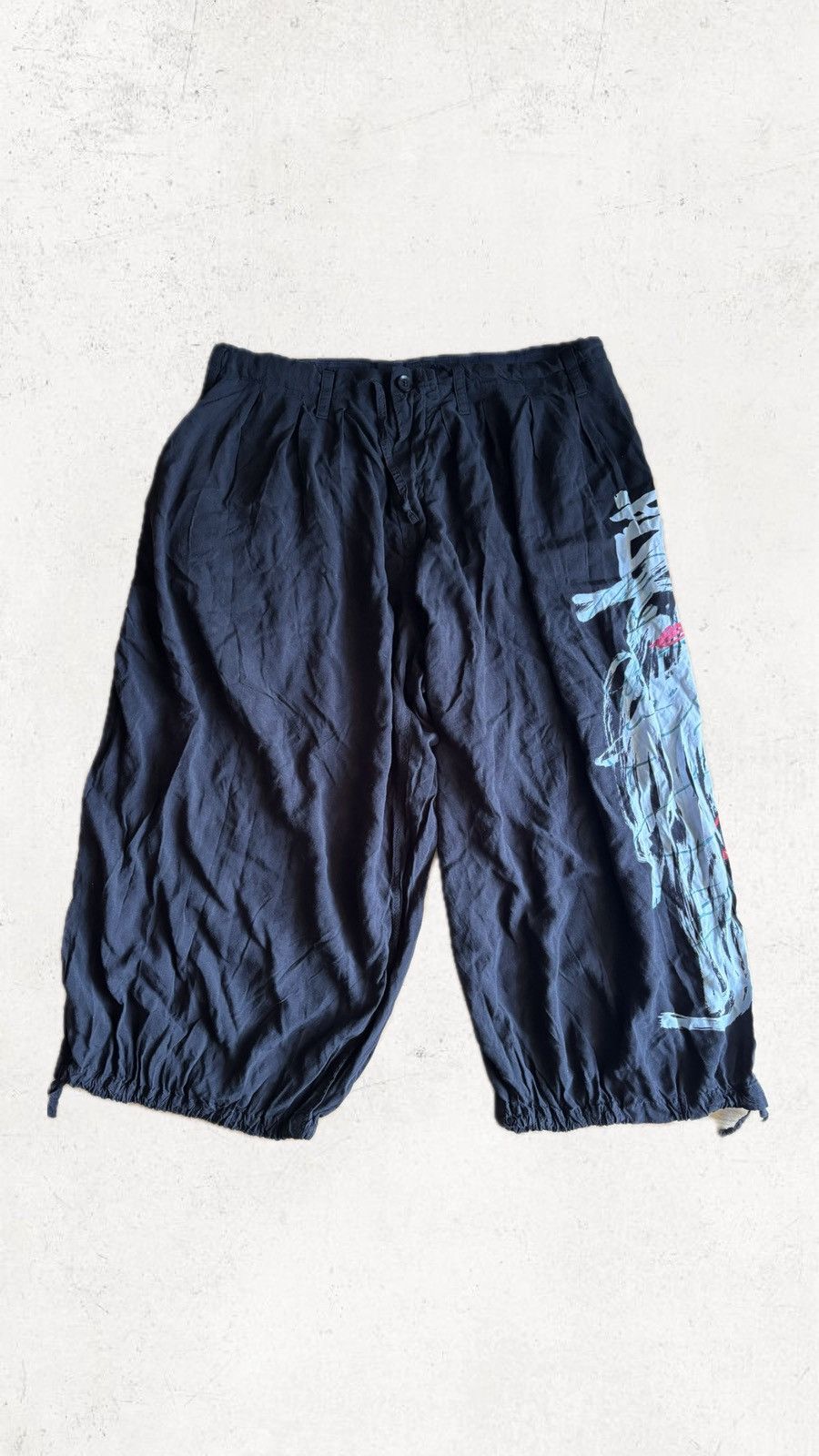 Japanese Brand Yohji Yamamoto Black Scandal SS19 Graphic Print Pants Size US 32 / EU 48 - 1 Thumbnail
