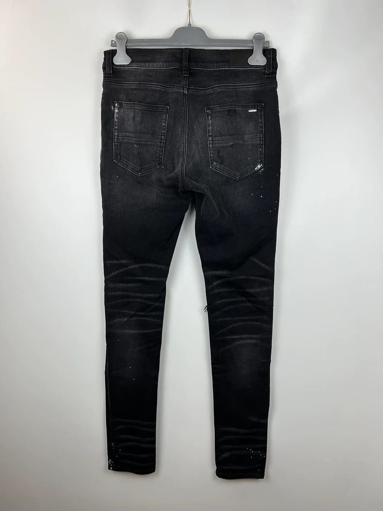 Amiri Amiri Splash-ink plaid patchwork leather mx1 jeans Size US 32 / EU 48 - 5 Thumbnail