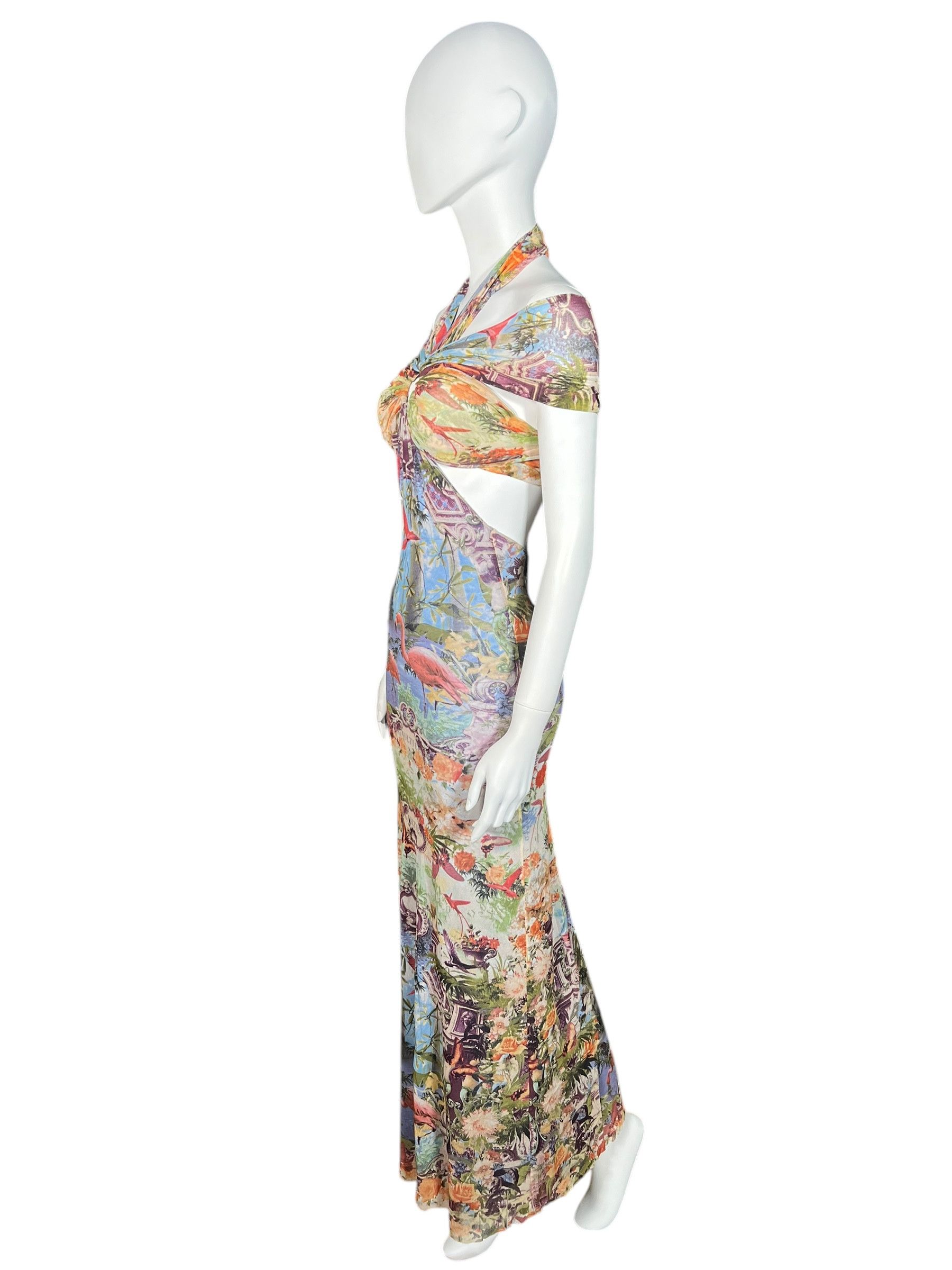 Jean Paul Gaultier Jean Paul Gaultier S/S 1999 Flamingo and Jungle Maxi Dress Size M / US 6-8 / IT 42-44 - 3 Thumbnail