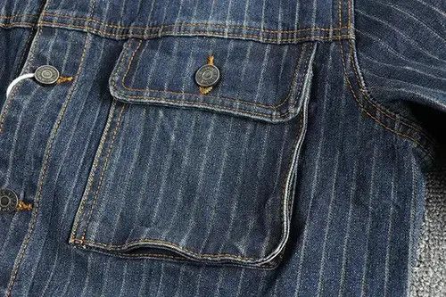 Other American Retro Striped Old Vintage Washed Denim Jacket Size US XL / EU 56 / 4 - 4 Thumbnail