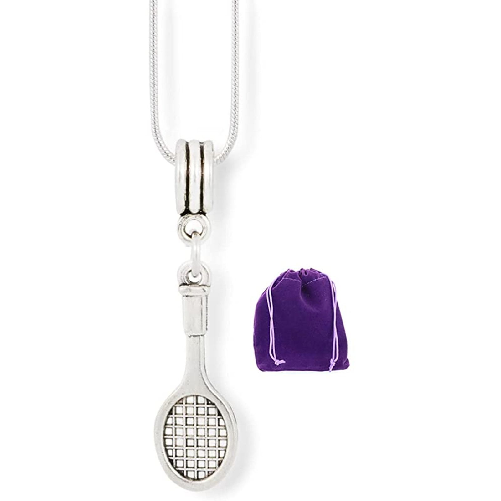 & Other Stories Tennis Racquet Necklace Sport Charm Snake Chain Necklace Size ONE SIZE - 1 Thumbnail